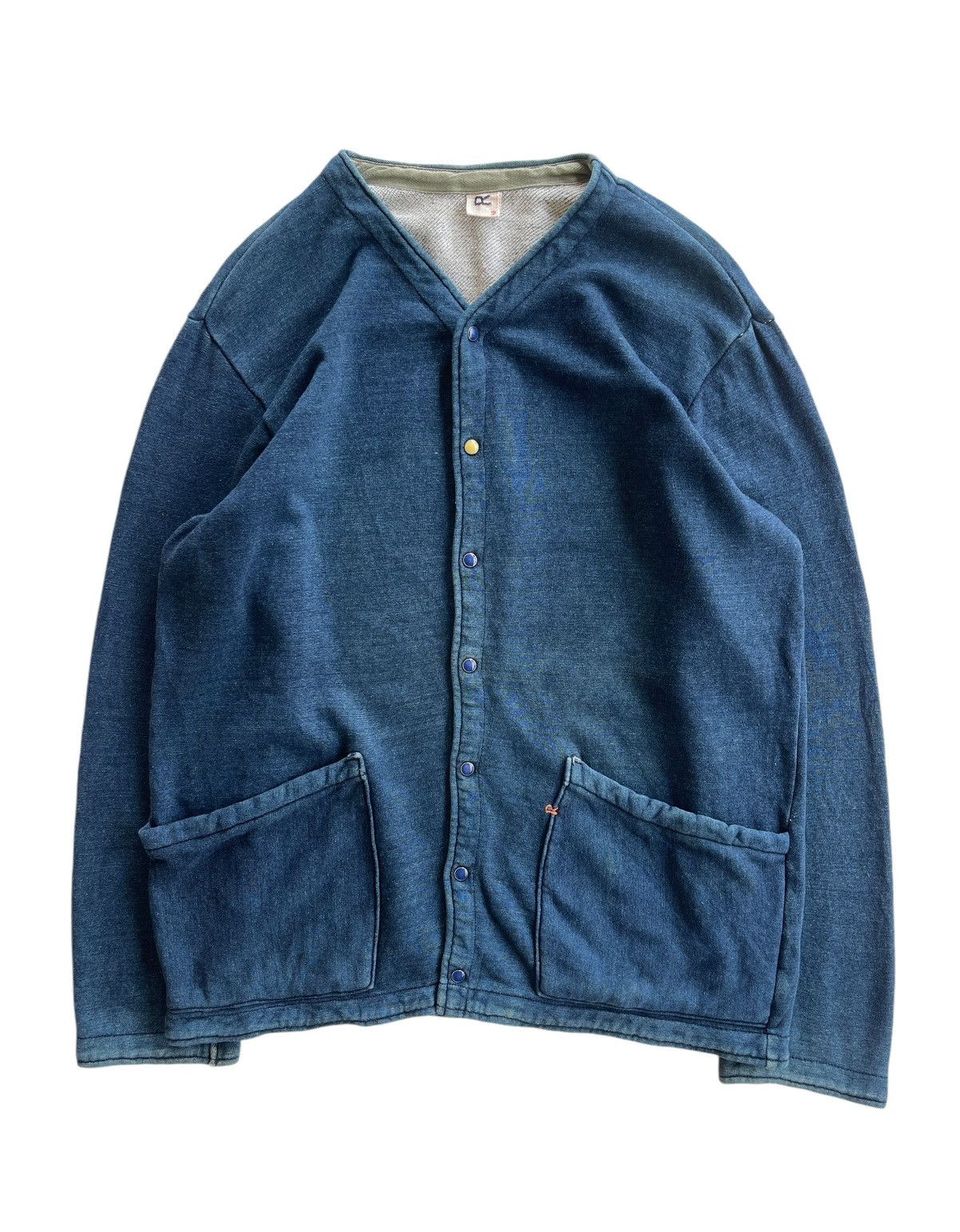 45rpm 45rpm Kapital Dyed Indigo Men Cardigan Jacket Size US L / EU 52-54 / 3 - 1 Thumbnail