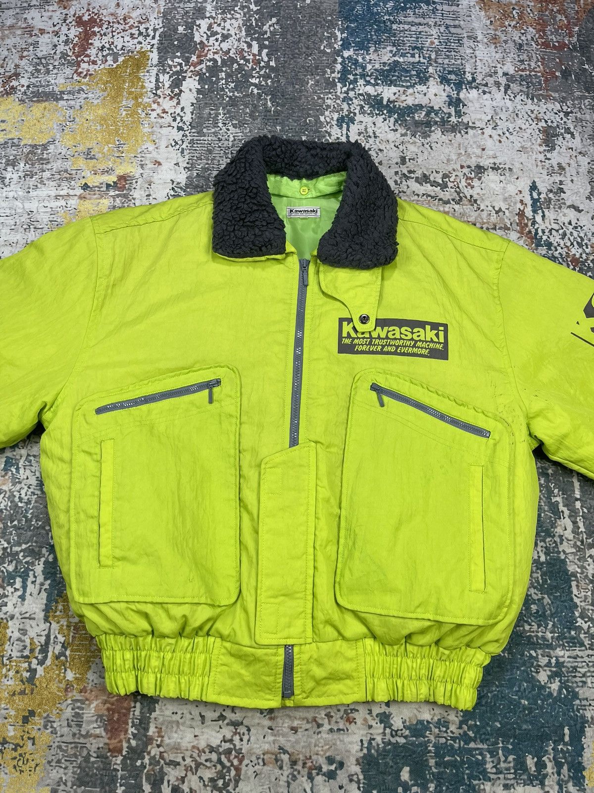 Sports Specialties Vintage Kawasaki Lime Green Motorcycle Nylon Jackets Size US M / EU 48-50 / 2 - 2 Thumbnail