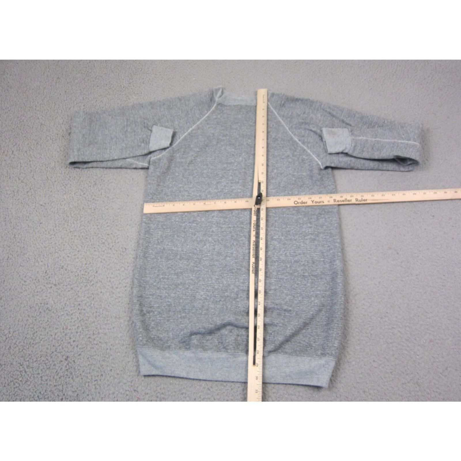 Vintage VINTAGE Sweatshirt Mens LT Gray Thermal Fleece Made in USA 60s Crew Neck Long Sleeve Pullover 90s Outdoor Sports USA Men Shirt Size US L / EU 52-54 / 3 - 6 Thumbnail