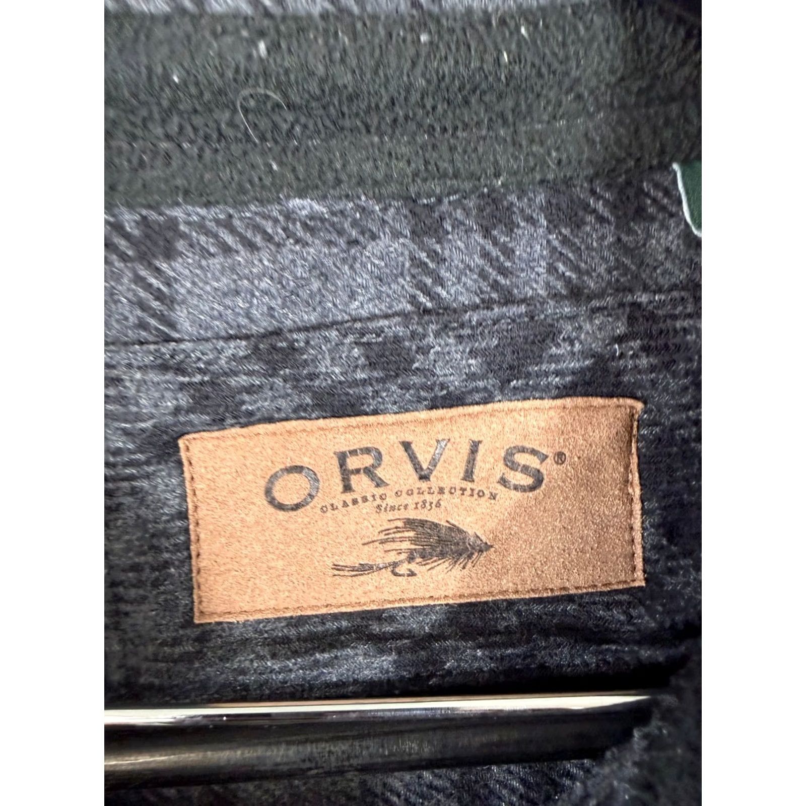 Orvis Orvis Shirt Jacket Mens XL Gray Flannel Plaid Button Up Long Sleeve Flap Pocket Outdoor Size US XL / EU 56 / 4 - 5 Thumbnail