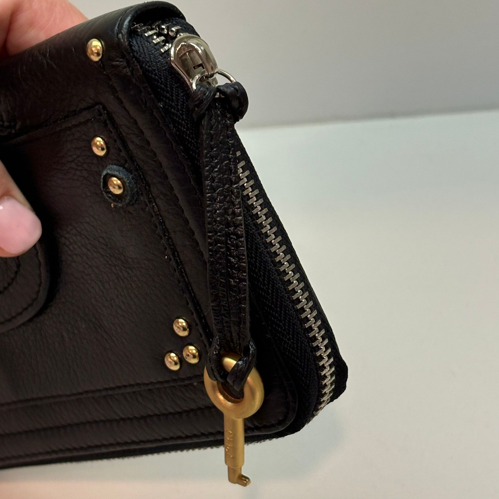 Chloe Chloe Black Leather Paddington Wallet With Key Use As Clutch Size ONE SIZE - 6 Thumbnail