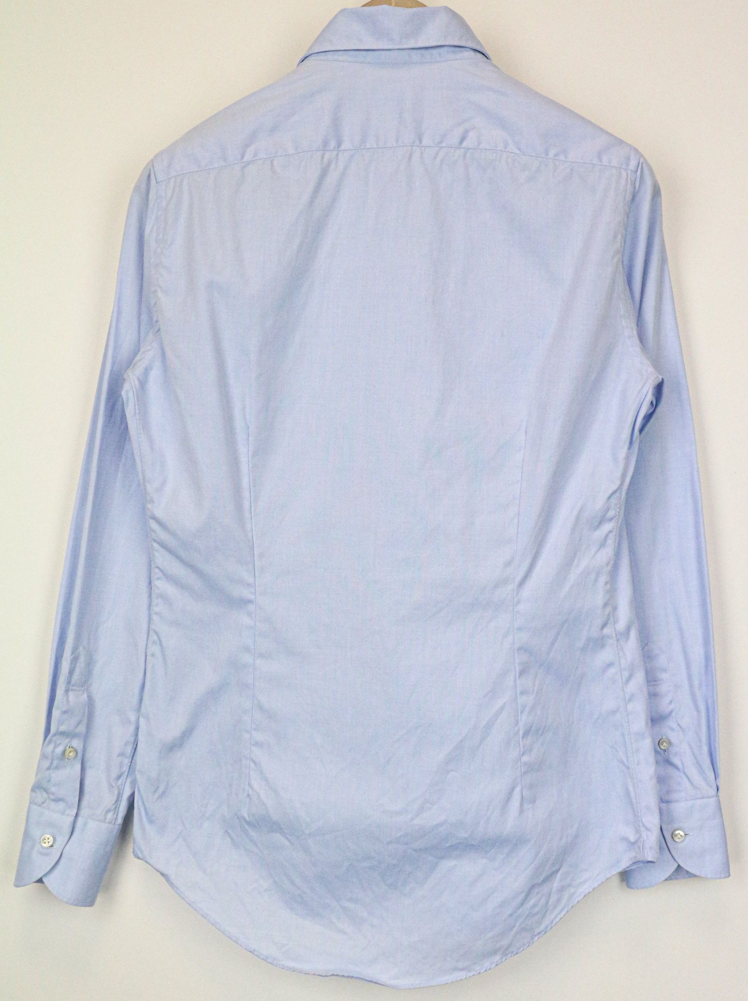 Suitsupply 37/14 1/2 Blue Extra Slim Pure Wool Shirt 77727 Size 38R - 2 Thumbnail