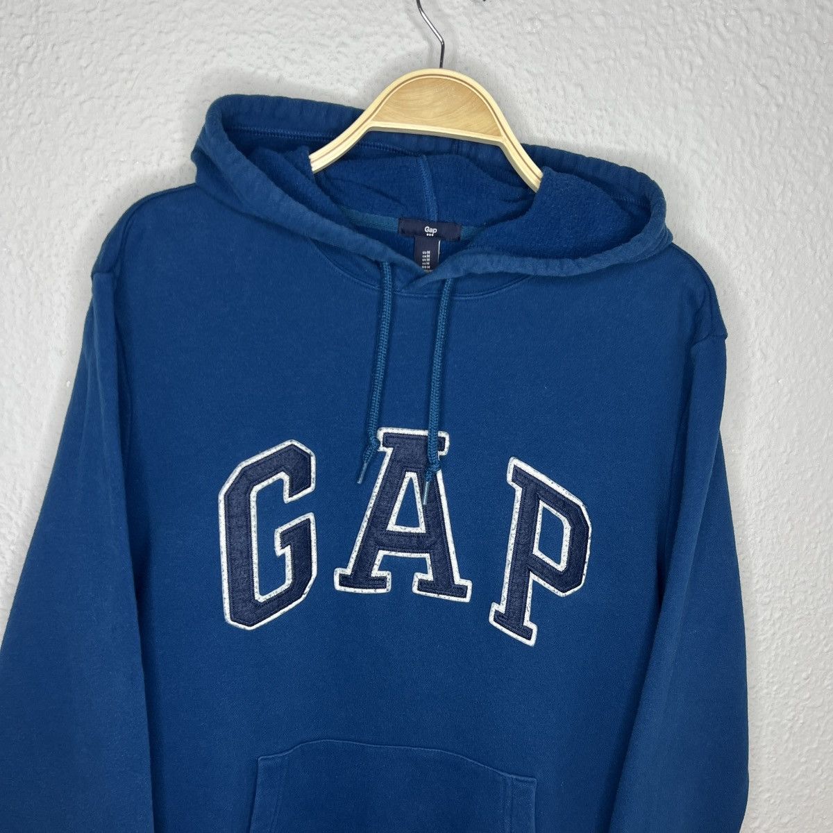 Gap × Vintage Gap Vintage Hoodie Navy Big Logo Spellout Retro Y2K Drill Size US M / EU 48-50 / 2 - 4 Thumbnail