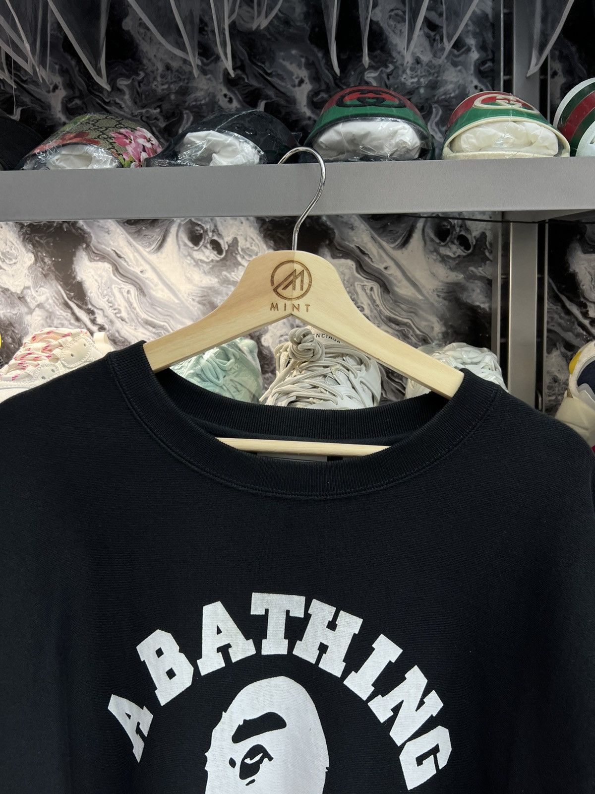 Bape Bape Black Crew Neck Size US XL / EU 56 / 4 - 3 Thumbnail