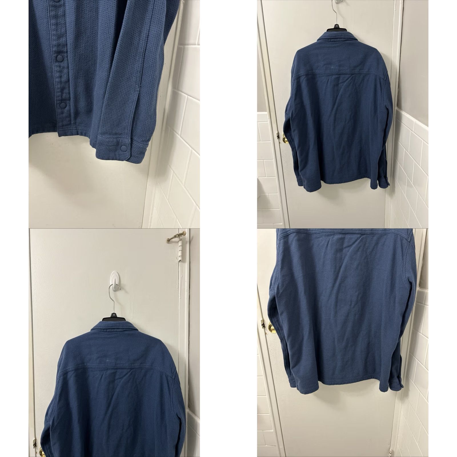 Ben Sherman Ben Sherman Shirt Mens XL Blue Heavyweight Geometric Button Down Long Sleeve Size US XL / EU 56 / 4 - 8 Thumbnail