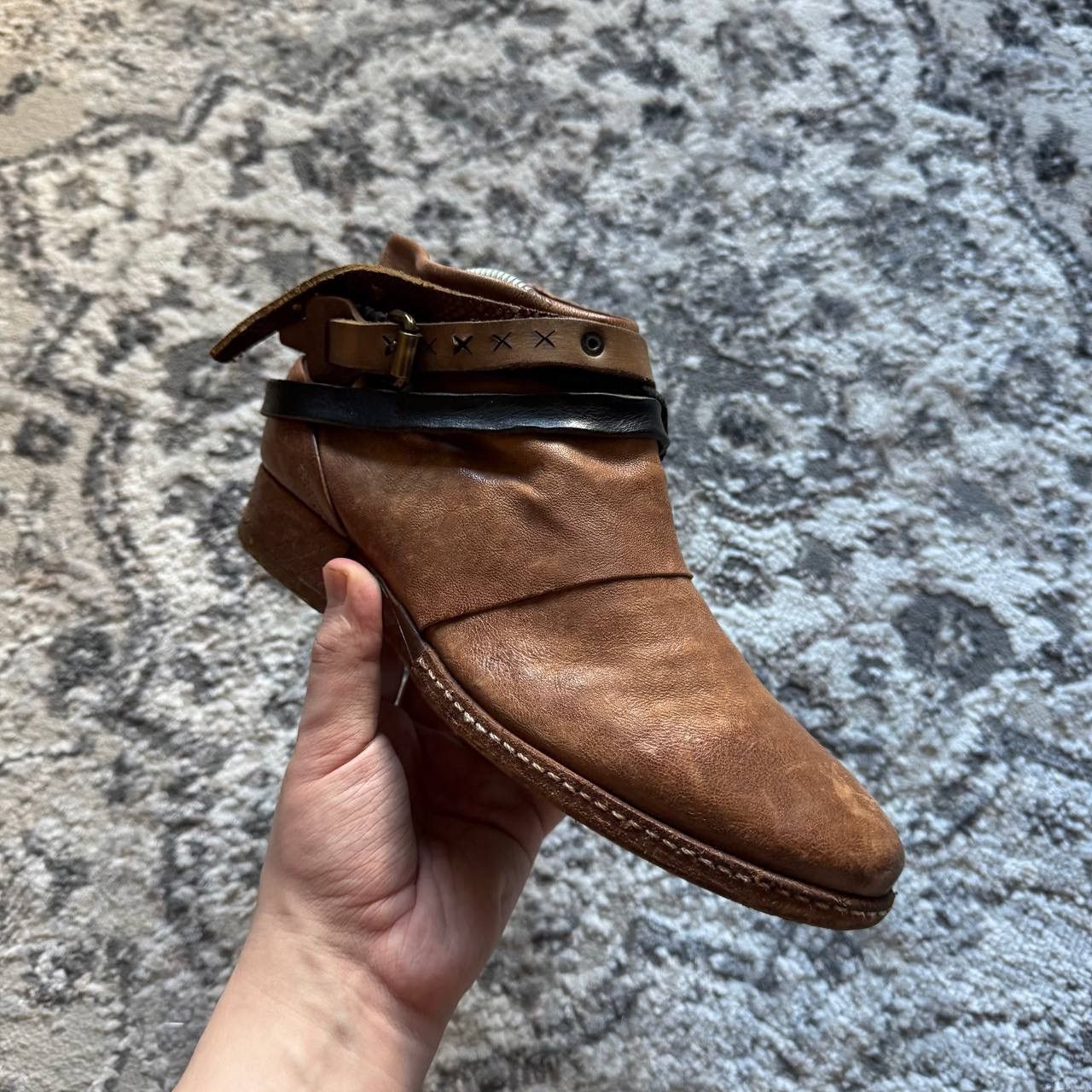 A.S.98 A.S. 98 Avantgarde Ankle Western Airstep Boho Leather Boots Size US 8 / IT 38 - 4 Thumbnail