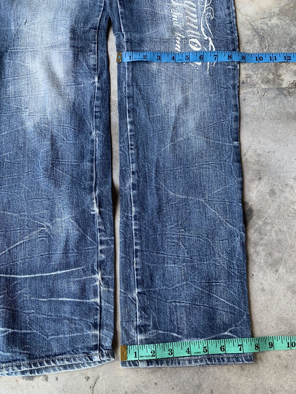 Skull Jeans by an Alchemist Skull bones jean lightning design. Size US 31 - 7 Thumbnail