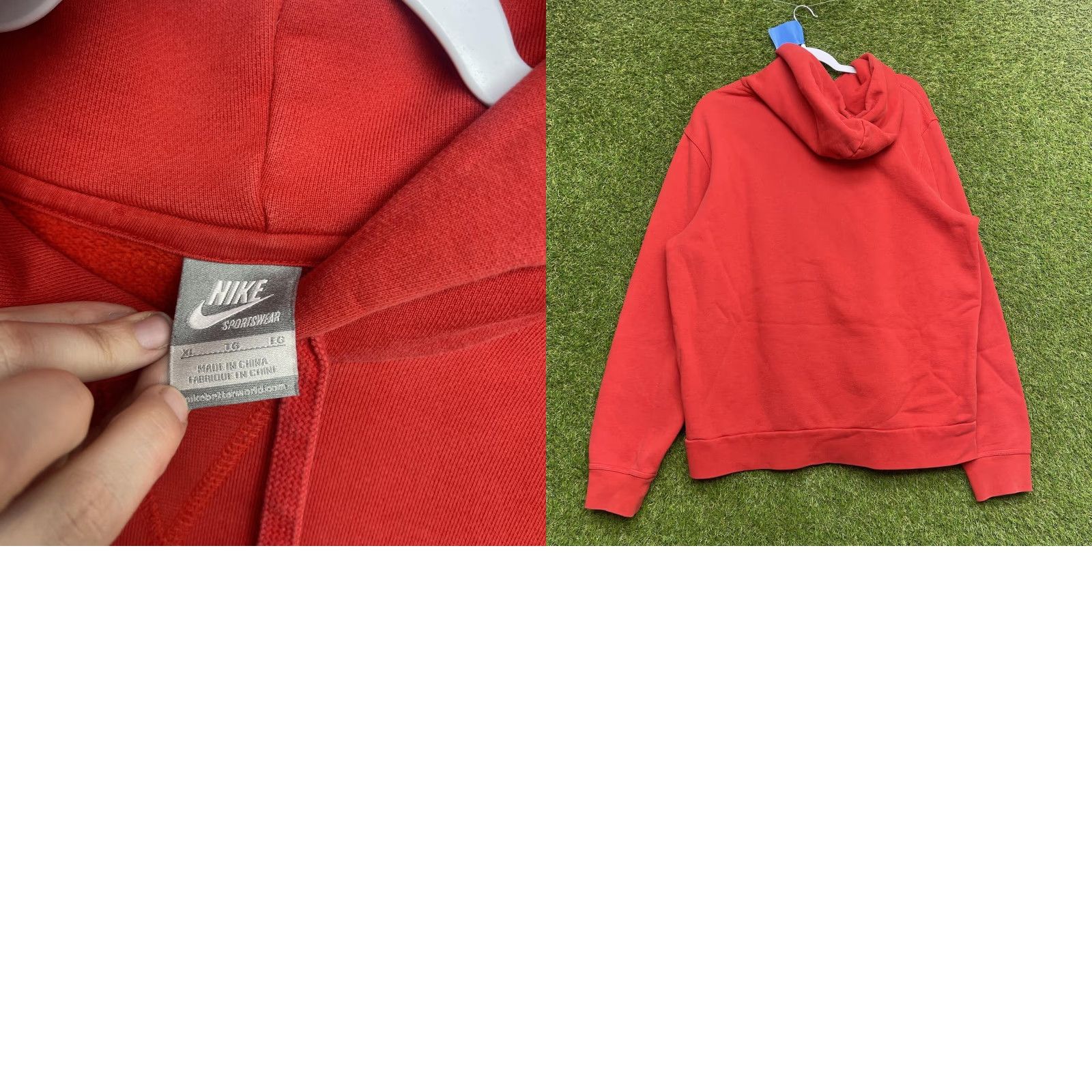 Nike Nike Sportswear Hoodie Mens XL Red Pullover Sweatshirt Big Graphic Logo Fleece Size US XL / EU 56 / 4 - 8 Thumbnail