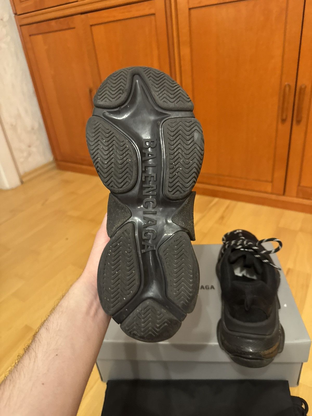 Balenciaga Balenciaga Triple S Triple Black Size US 9 / EU 42 - 10 Thumbnail