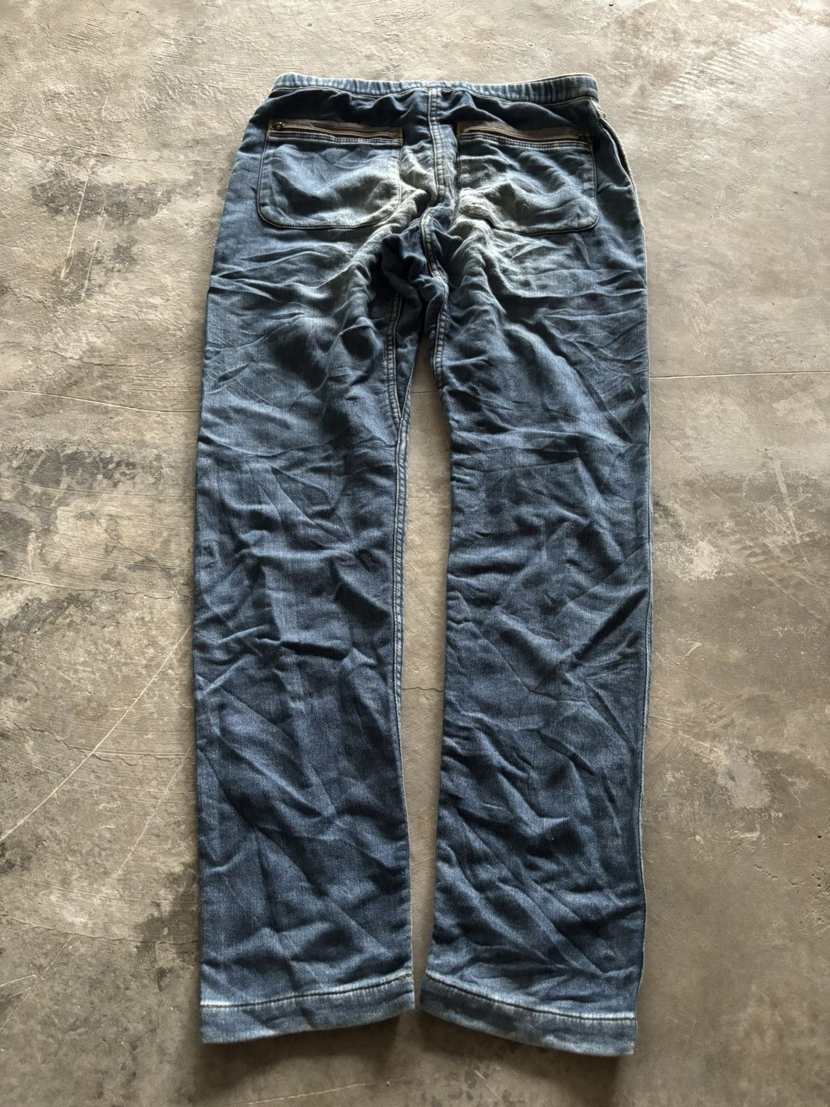 Hysteric Glamour × Japanese Brand RARE HYSTERIC GLAMOUR sweatpant denim distressed patchwork Size US 31 - 14 Thumbnail