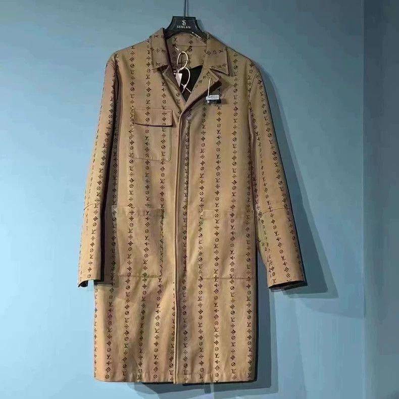 Louis Vuitton Brown nigo full-print logo coat