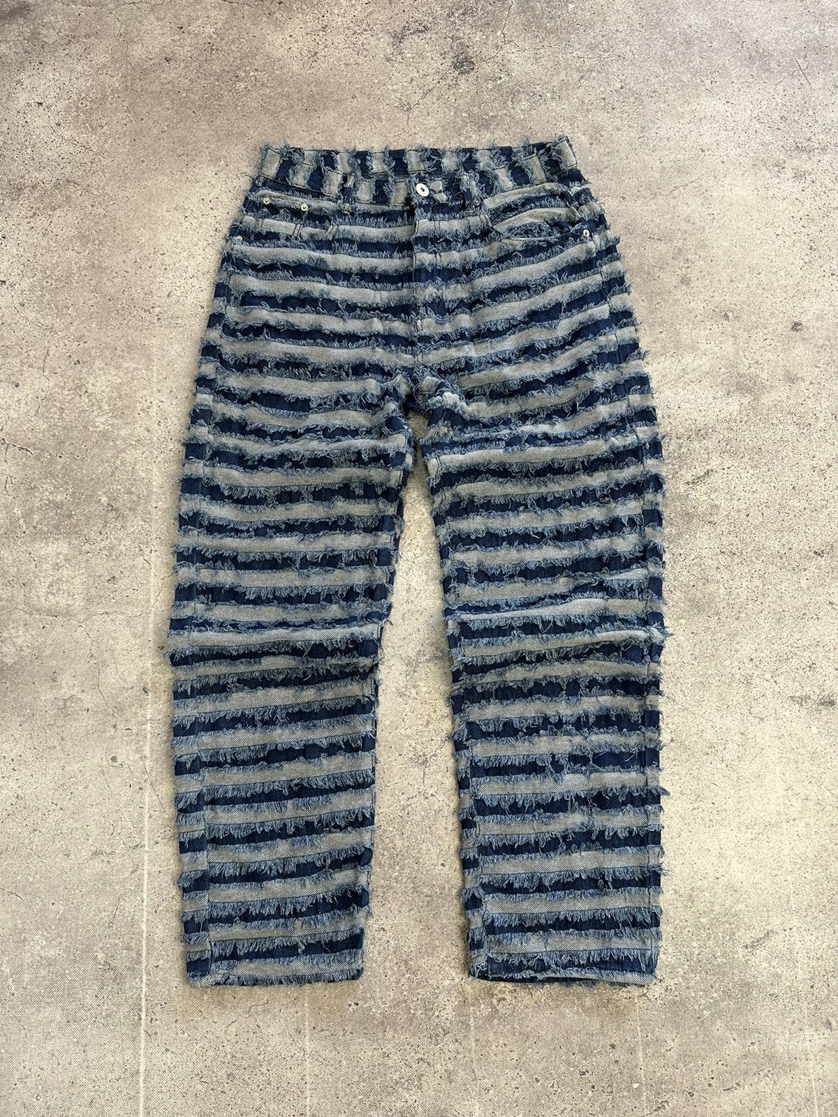 Japanese Brand × Vintage Vintage Junya Watanabe Balenciaga Style Denim Jeans Y2K Size US 33 - 4 Thumbnail