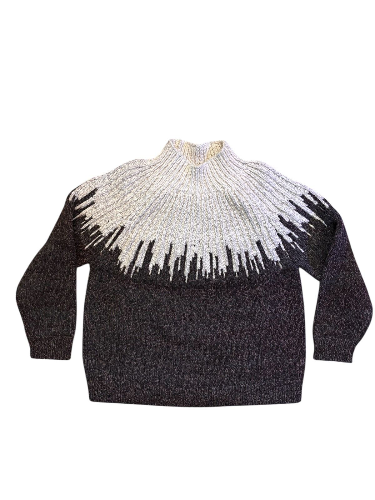 Bottega Veneta Cable Knit Jacquard Sweater