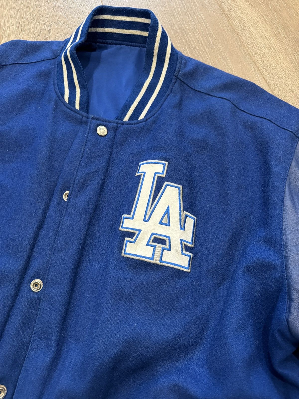 Jeff Hamilton Vintage JH Los Angeles Dodgers Reversible Letterman Jacket Size US L / EU 52-54 / 3 - 4 Thumbnail