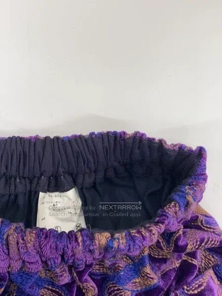 Comme des Garcons Comme Des Garcons size F Purple vintage floral velvet skir Size 23" - 3 Thumbnail