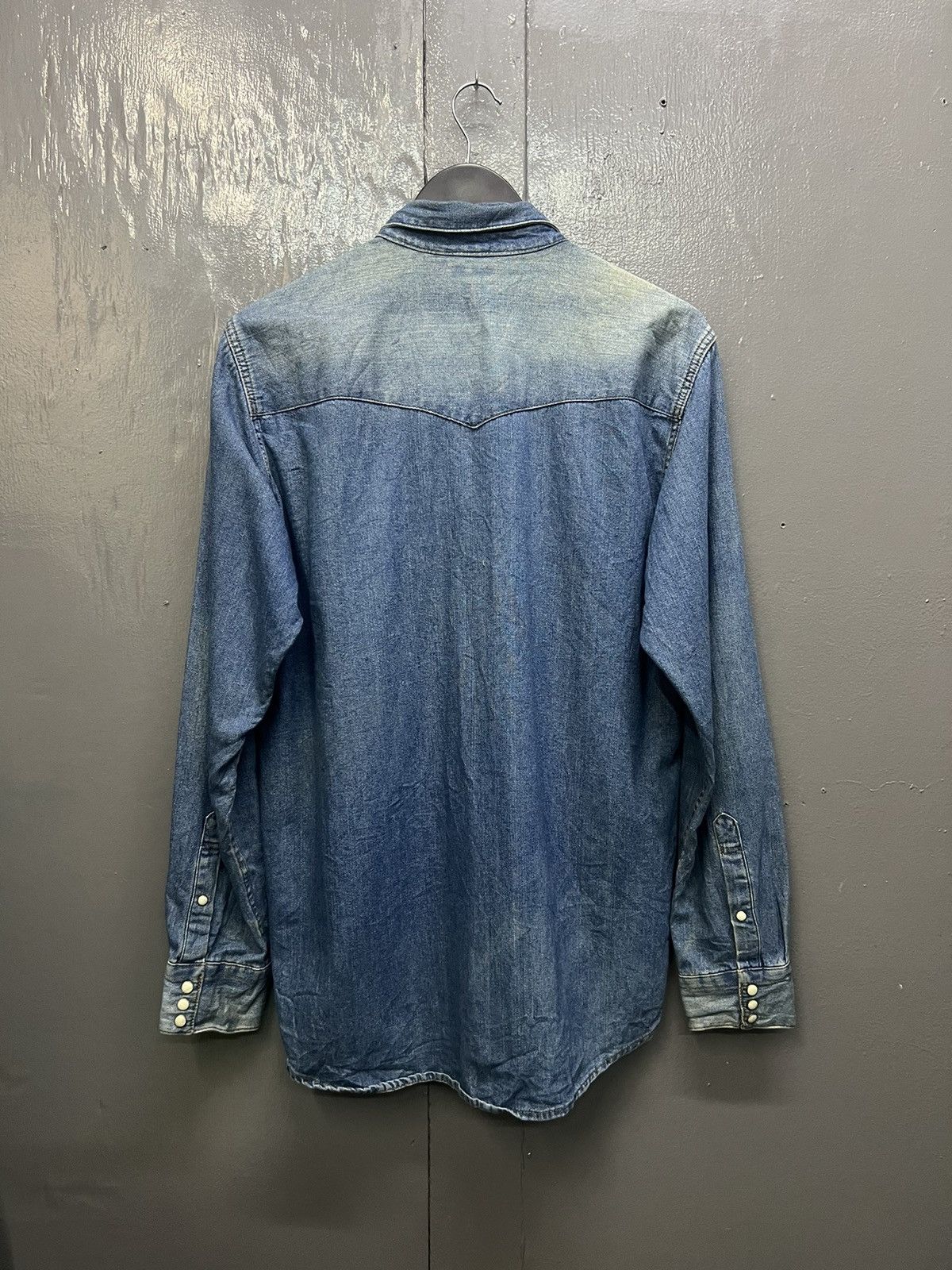 GU GU Western Pearl Snap Button Denim Shirt Longsleeve Size US XL / EU 56 / 4 - 4 Thumbnail