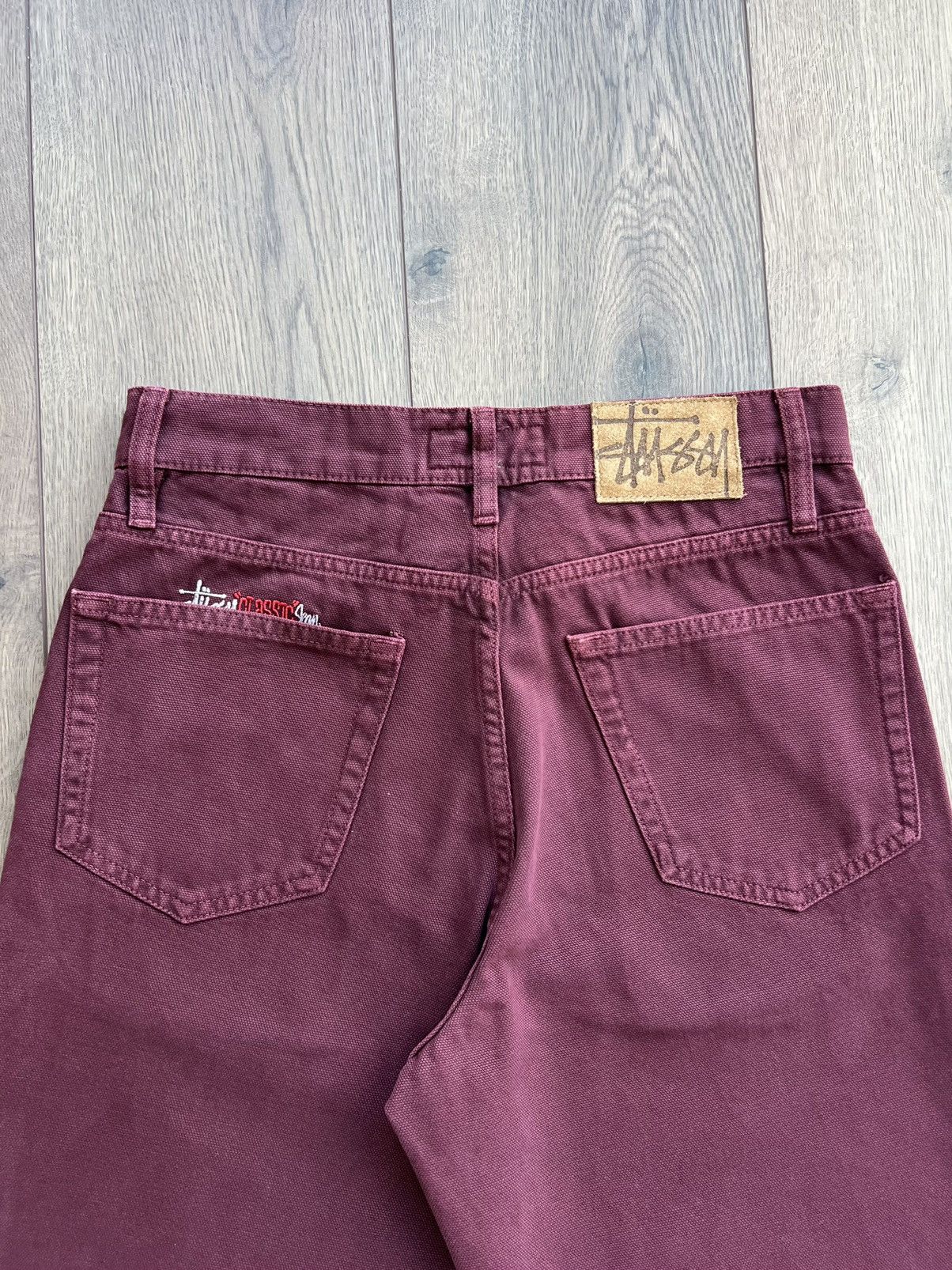 Stussy Stussy Classic Jean Washed Canvas Wine 30 Size US 30 / EU 46 - 9 Thumbnail