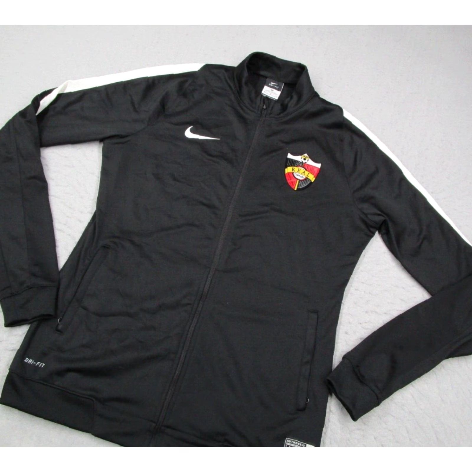 Nike Nike Dri-Fit Jacket Women M Black Full Zip Squad Colorado Real Logo - Nike Brand Performance Sports Athletic Shirt Size M / US 6-8 / IT 42-44 - 2 Thumbnail