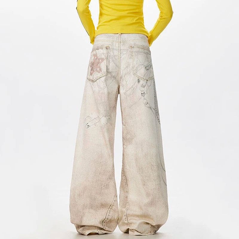 Jean American Style Digital Print Chain Denim Size US 32 / EU 48 - 2 Thumbnail