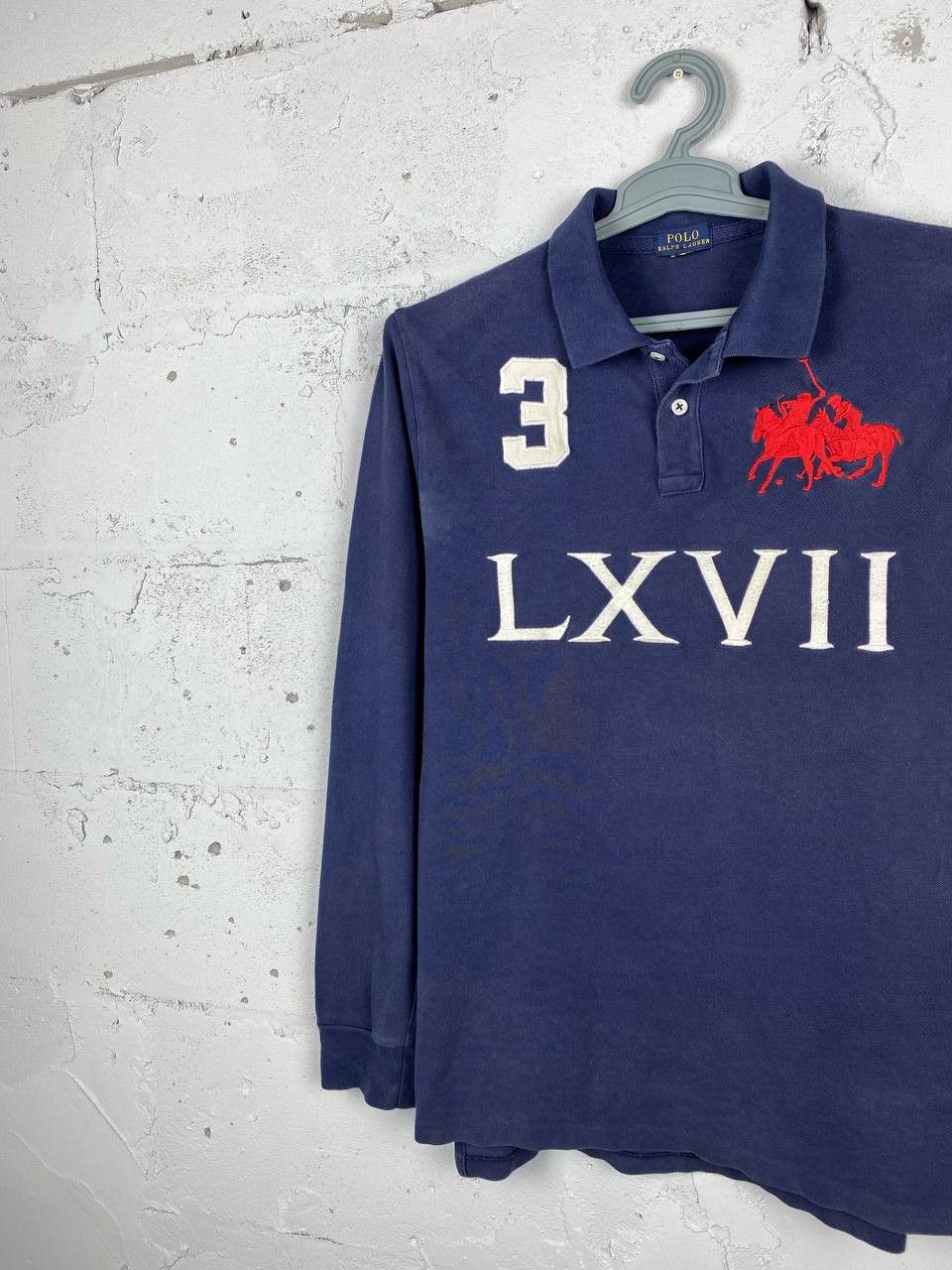 Polo Ralph Lauren × Rugby Ralph Lauren Vintage 90s Polo Ralph Lauren big pony long sleeve polo Size US S / EU 44-46 / 1 - 2 Thumbnail