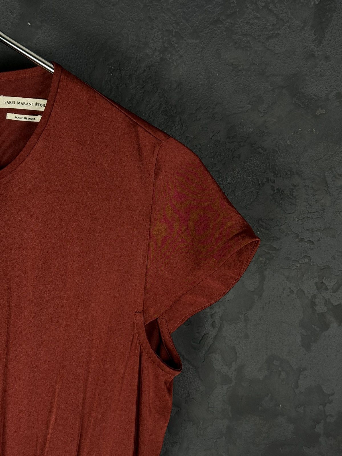 Isabel Marant Isabel Marant Etoile Burgundy Midi Dress With Sleeves Size XS / US 0-2 / IT 36-38 - 9 Thumbnail