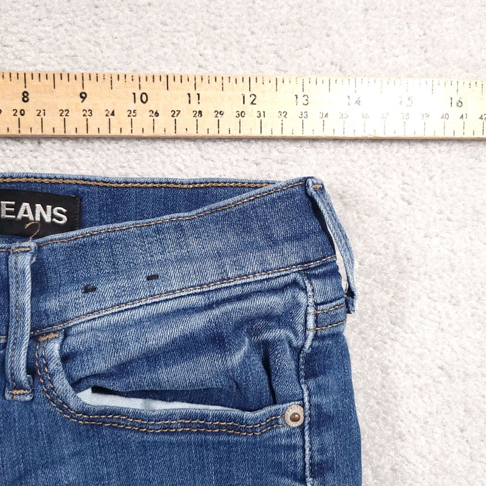 Express VINTAGE Express Jeans Skinny Ankle Mid Rise Destroyed Women's 2S Short Stretch Denim Size 26" / US 2 / IT 38 - 5 Thumbnail