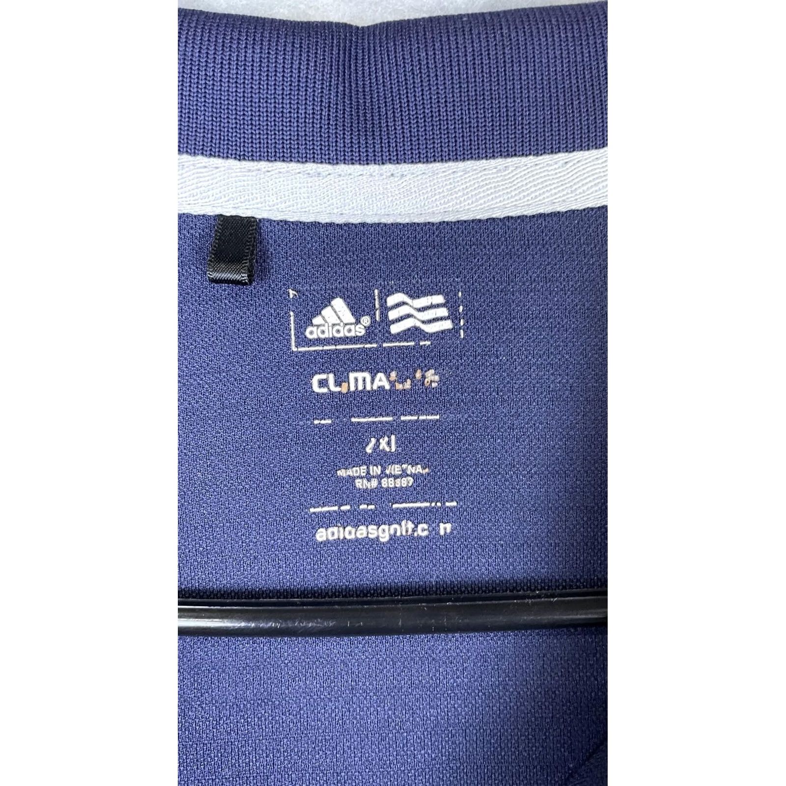 Adidas Adidas Polo Shirt Mens 2XL Blue Solid Climalite Golf Performance Short Sleeve Size US XXL / EU 58 / 5 - 3 Thumbnail