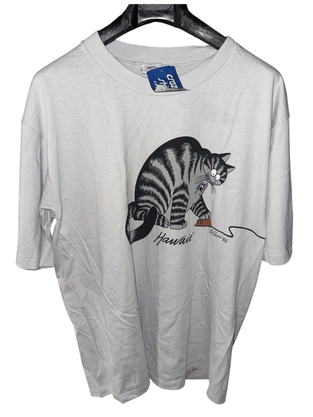 Designer BNWT B. Kliban Vintage Crazy Shirt Hawaii Cat Mouse Sz L Size US L / EU 52-54 / 3 - 1 Thumbnail