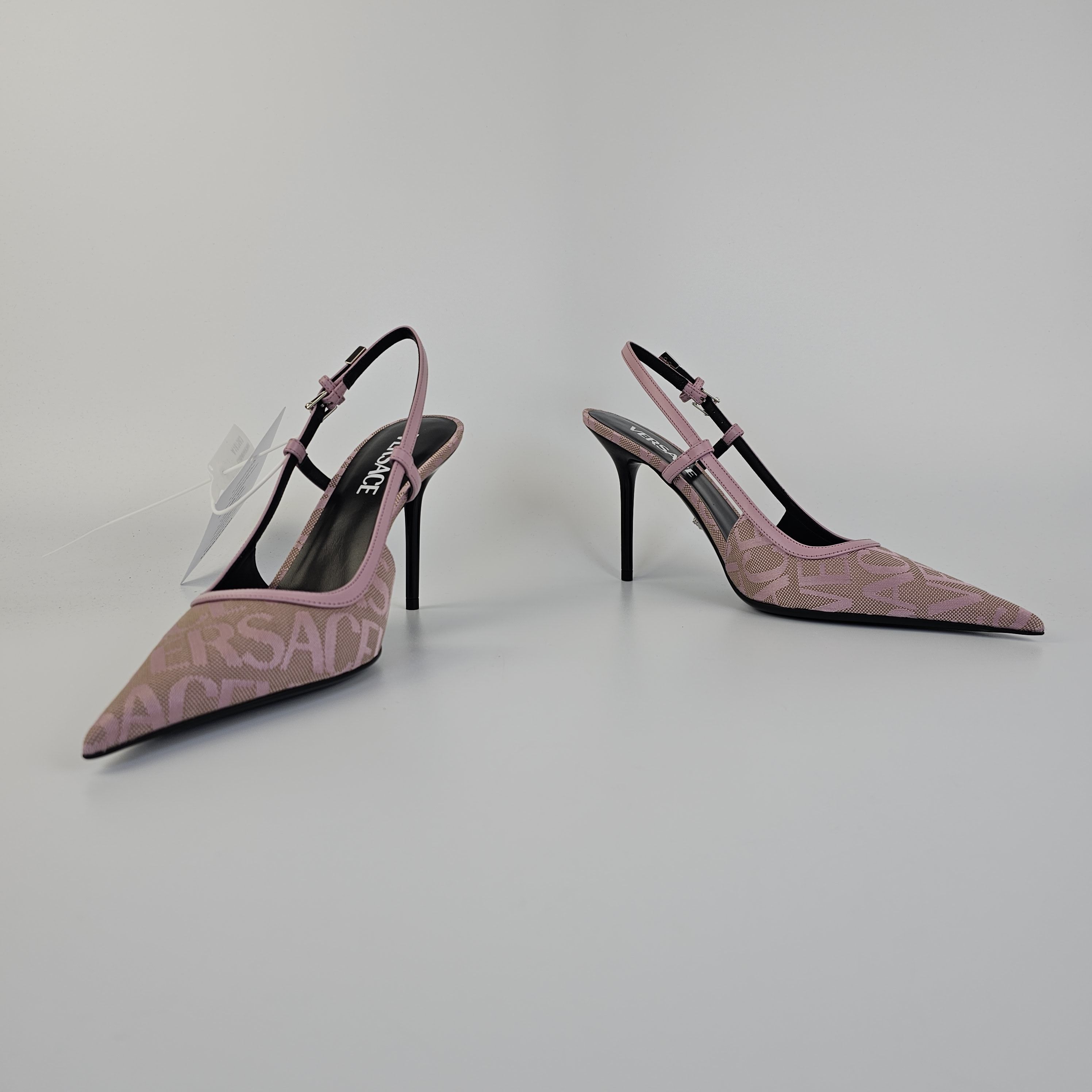 Versace Versace Greca 95mm Pink Slingback Pumps New Size US 9 / IT 39 - 3 Thumbnail