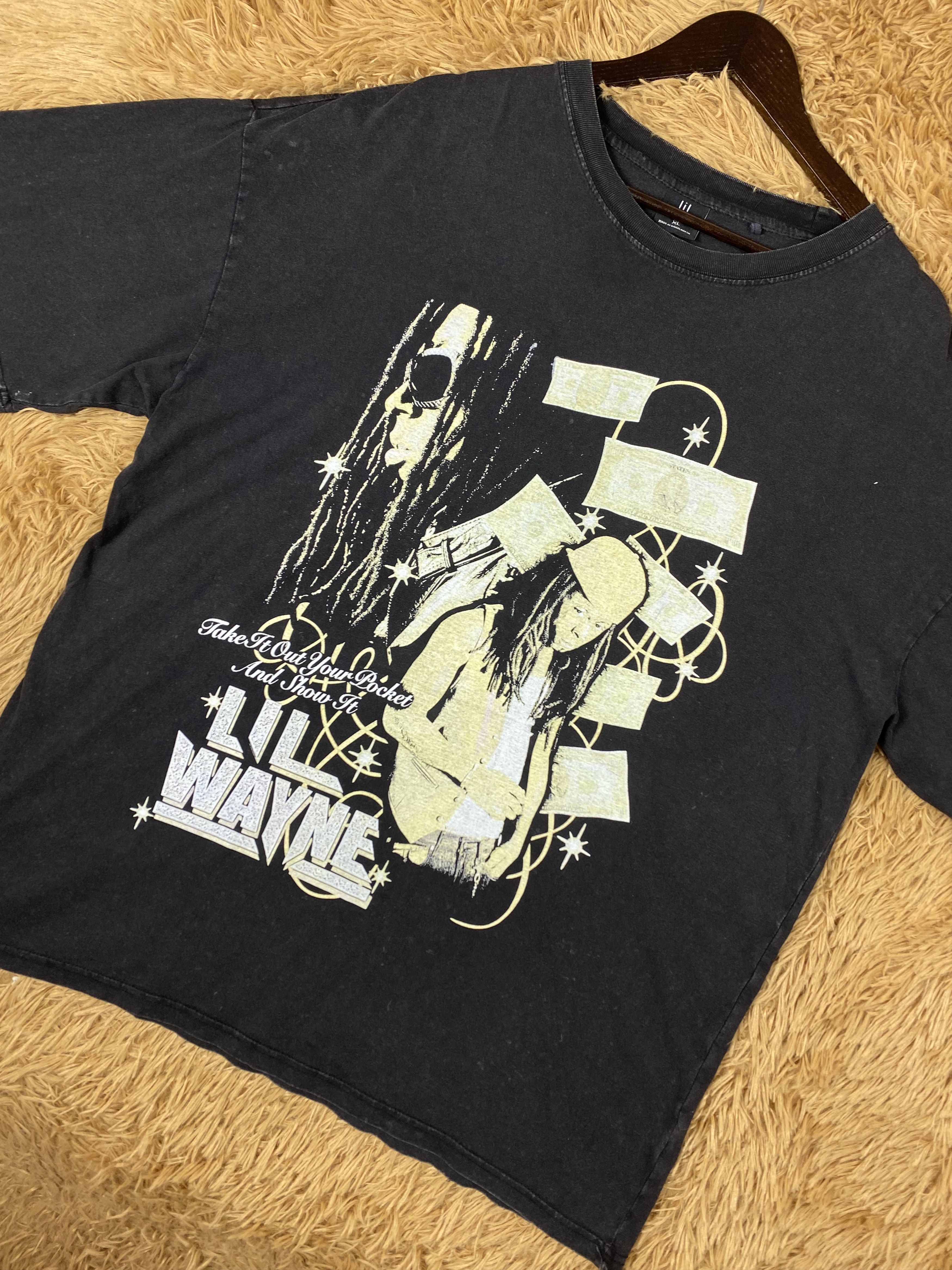 Lil Wayne Vintage Lil Wayne Shorts Sleeve T-Shirts PT0092 Size US XL / EU 56 / 4 - 2 Thumbnail