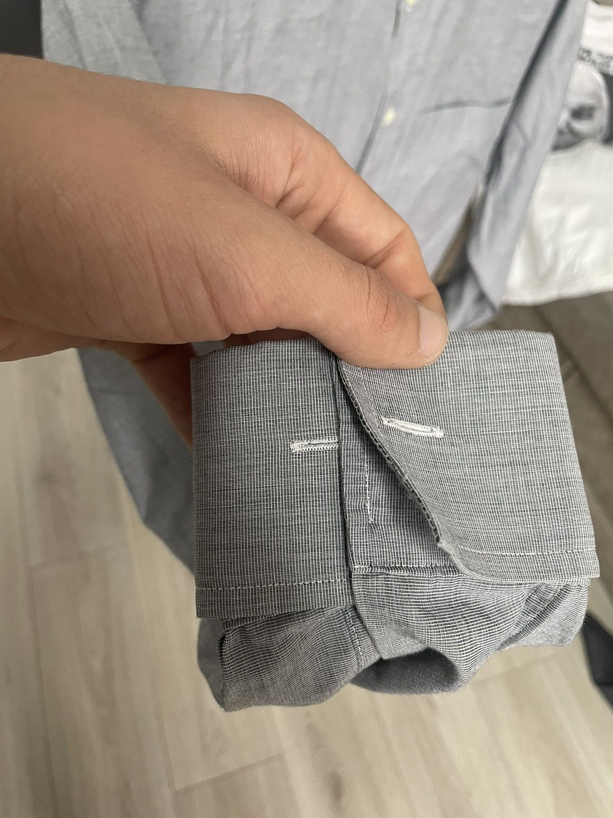 Dior Cristian Dior Shirt Pur Coton Longsleeve Cufflinks Graphites Size US XL / EU 56 / 4 - 8 Thumbnail
