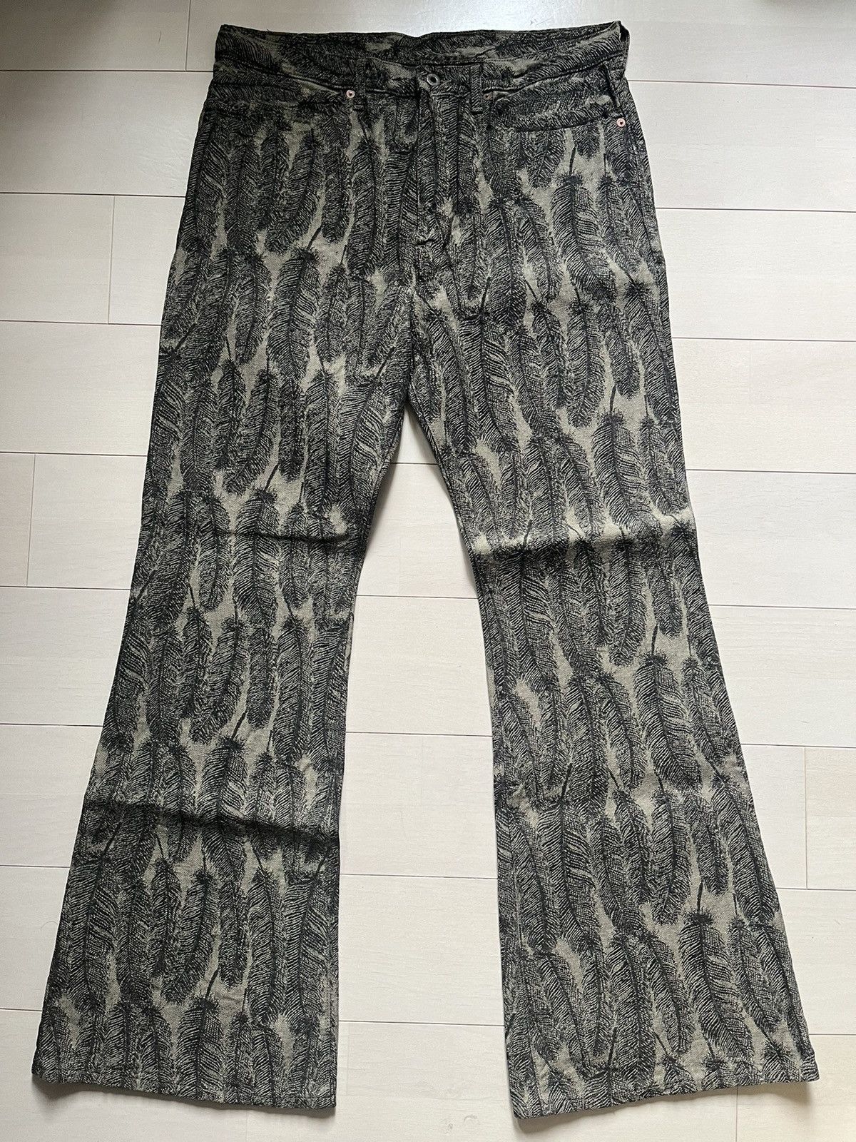 Kapital Kapital 12oz Magpie feather flare denim 5p Okabellbo 28inch Size US 28 / EU 44 - 1 Thumbnail