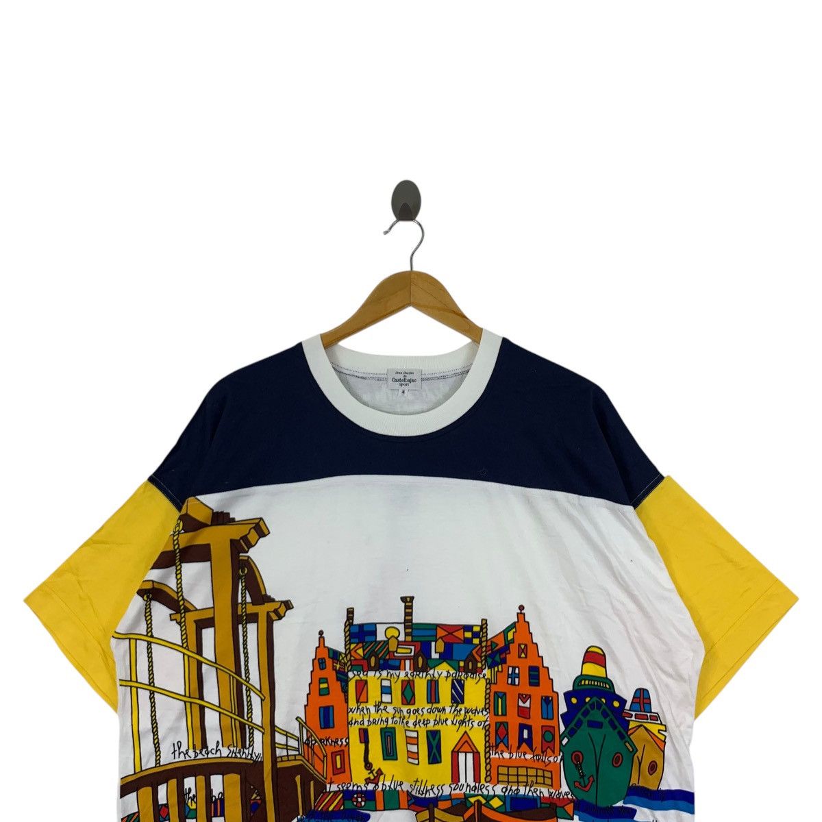Jean Charles De Castelbajac Vintage JEAN CHARLES DE CASTELBAJAC Boat Town Tee Shirt Size XXS / US 00 / IT 34 - 2 Thumbnail