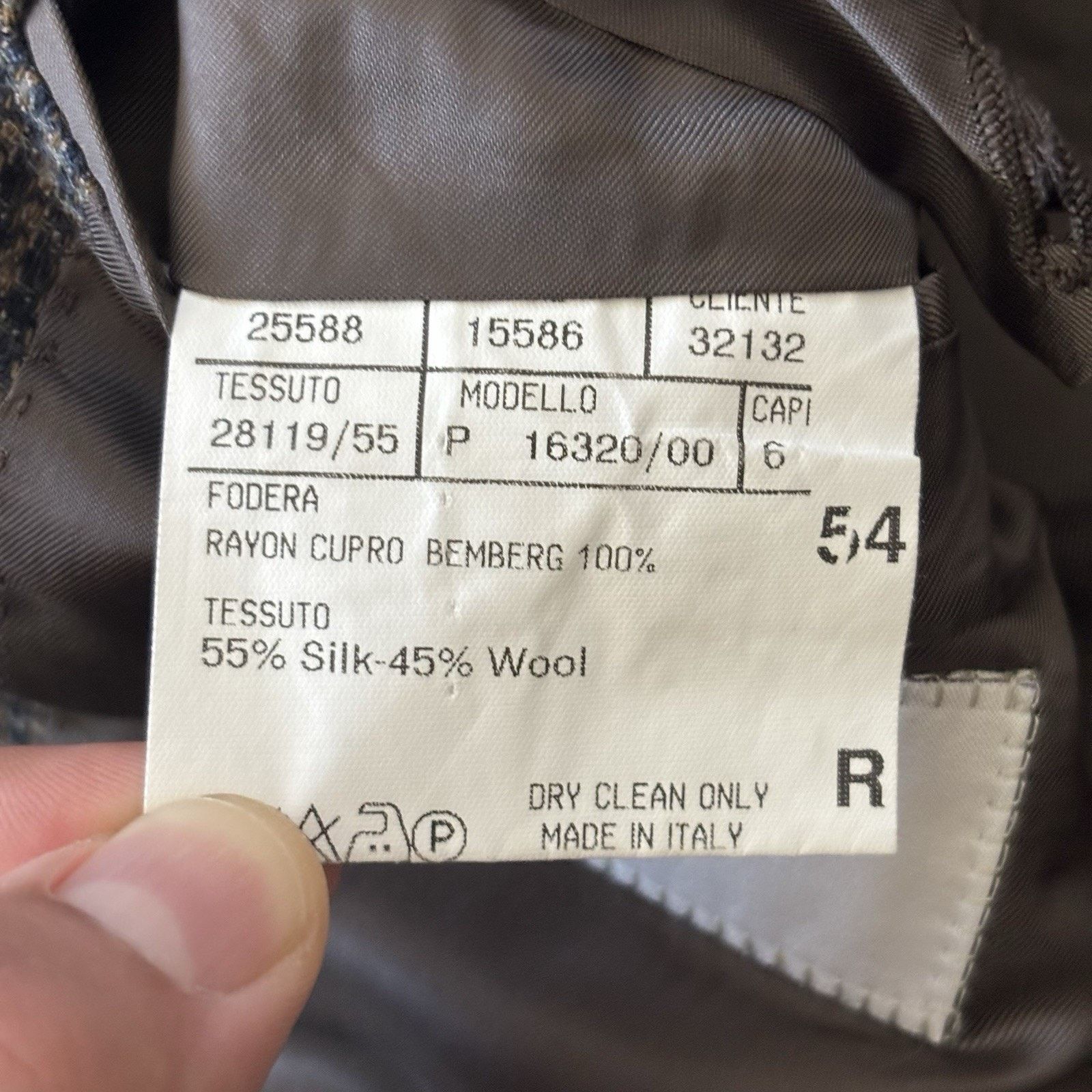 Canali Canali Blazer Wool Silk Coat Brown Houndstooth 44R (EU 54R) Size 44R - 9 Thumbnail