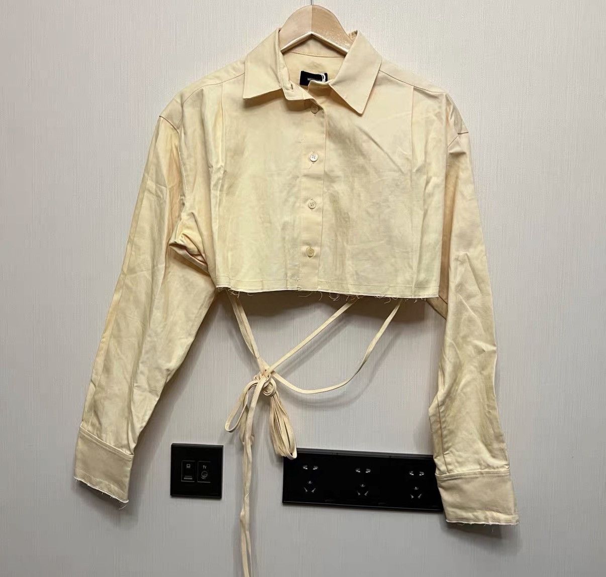 WE11DONE We11done Lace-up Cropped Long Sleeve Jacket J42 Size XS / US 0-2 / IT 36-38 - 1 Thumbnail