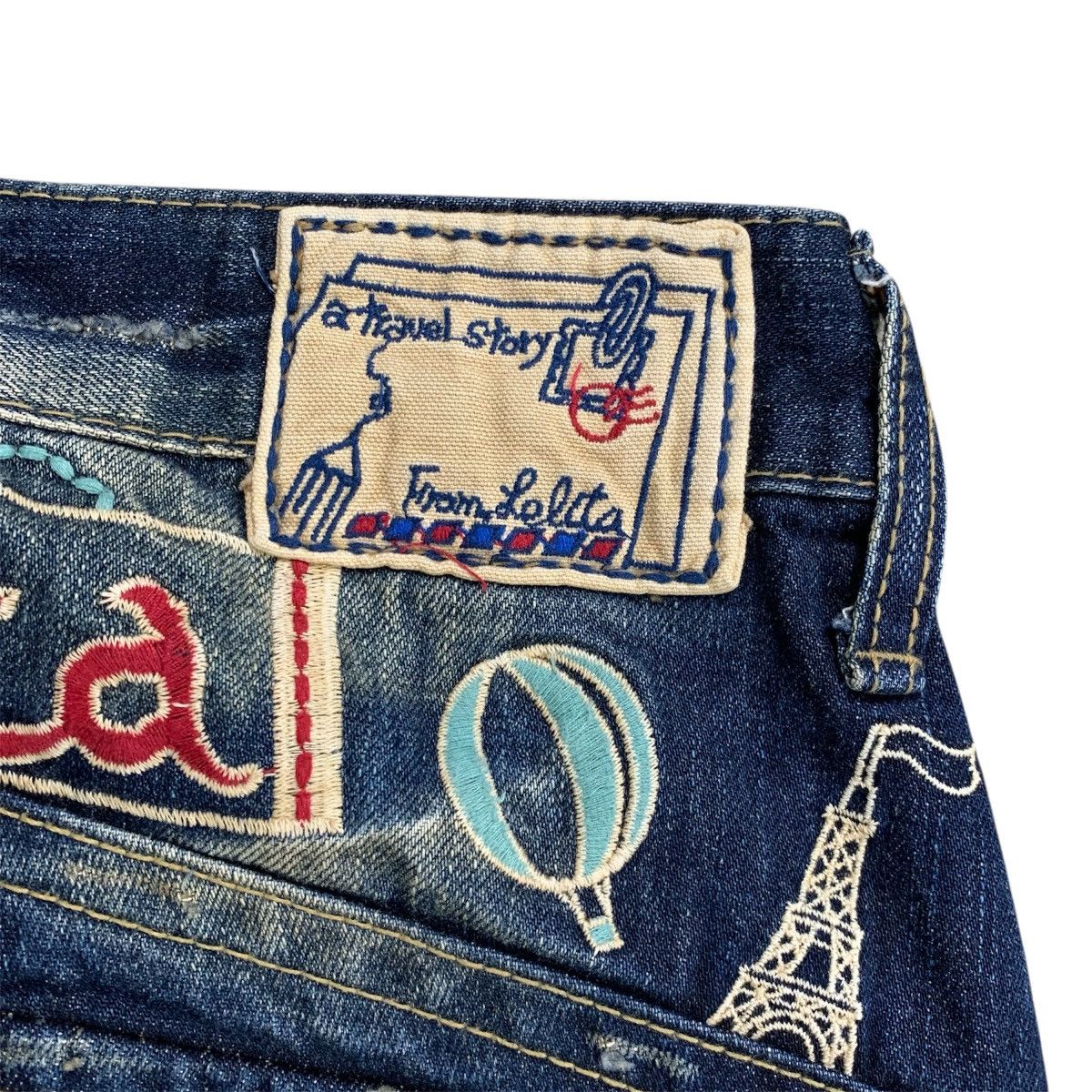 Japanese Brand Lolita Yoshitomo Nara Exotic Faded Distressed Pants Size US 31 - 9 Thumbnail