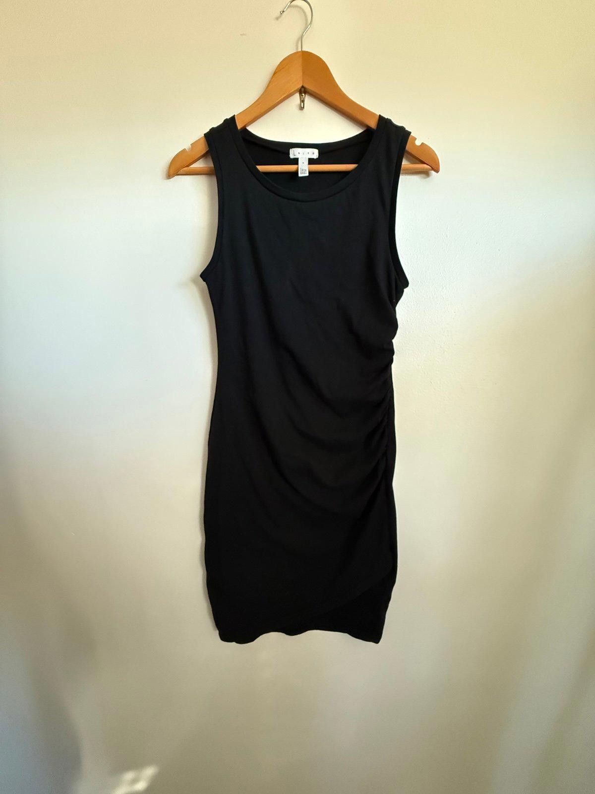 Leather Leith ruched body con dress size medium. Size M / US 6-8 / IT 42-44 - 3 Thumbnail