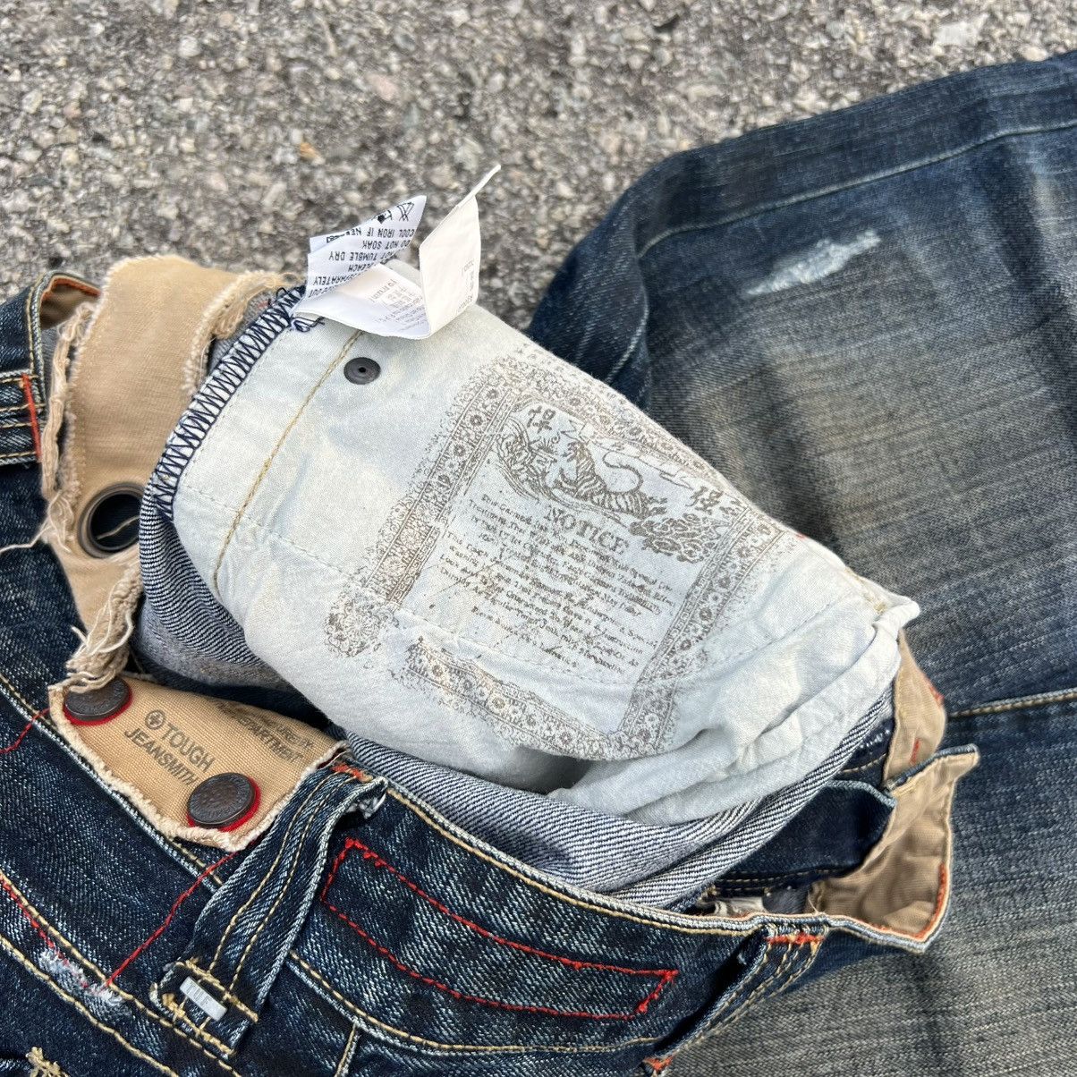 If Six Was Nine “TOUGH JEANSMITH” BOHAM MILITARY STYLE DISTRESSED JEANS Size US 36 / EU 52 - 16 Thumbnail