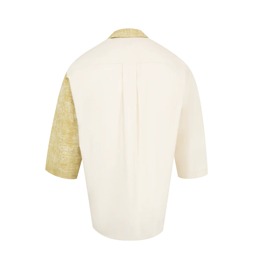 Lemaire o1h1sh11225 Polo Top in White/Beige Size US M / EU 48-50 / 2 - 2 Thumbnail