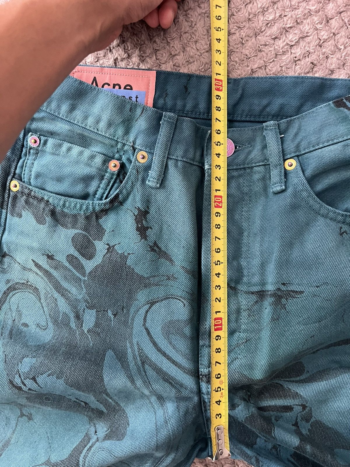 Acne Studios Acne Studios 1996 Swirl Ocean Blue Jeans 29/30 Size US 30 / EU 46 - 15 Thumbnail