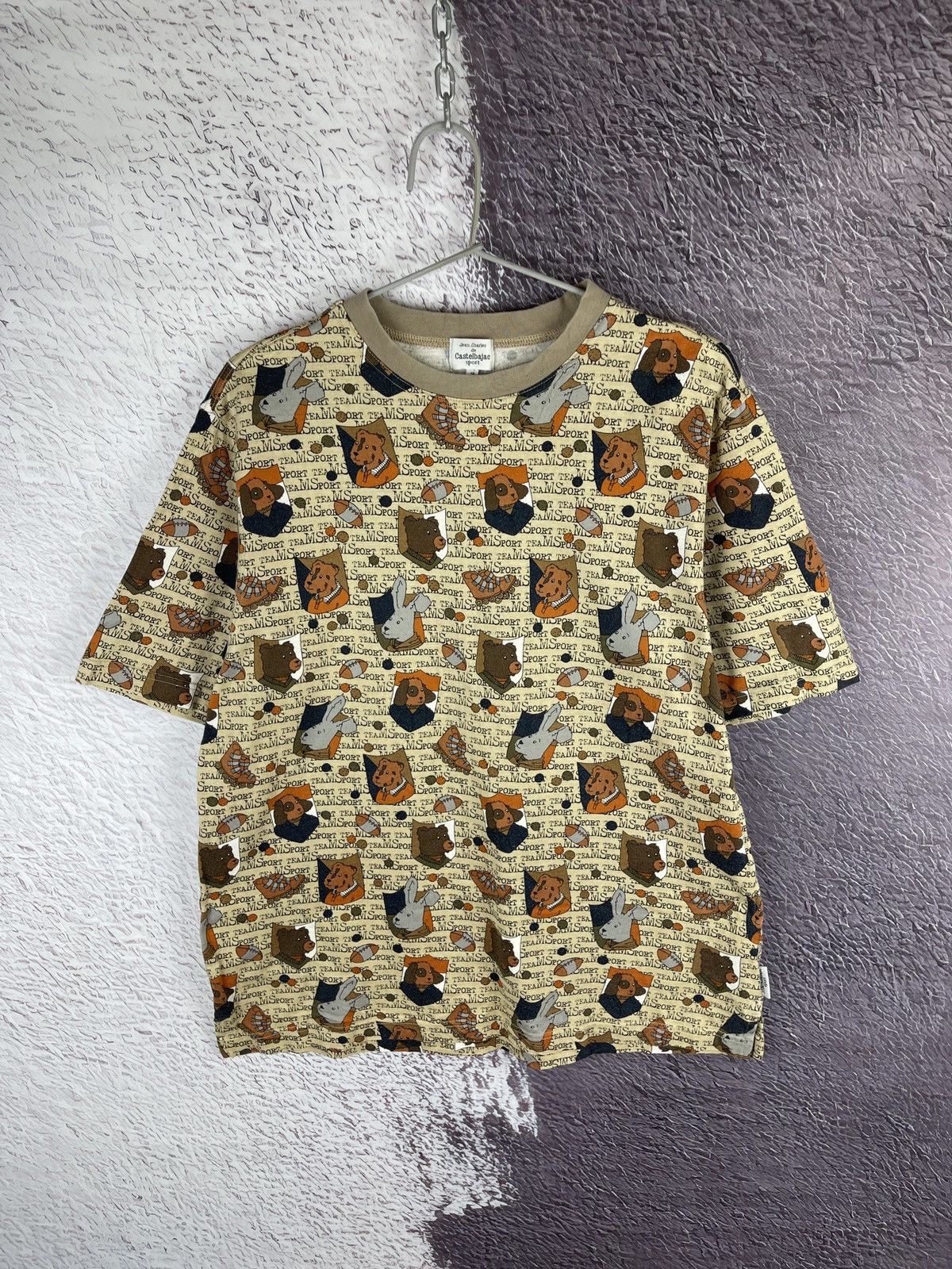 Japanese Brand × Jean Charles De Castelbajac × Vintage Jean Charles de Castelbajac Sport animal pattern tee shirt Size US M / EU 48-50 / 2 - 1 Thumbnail
