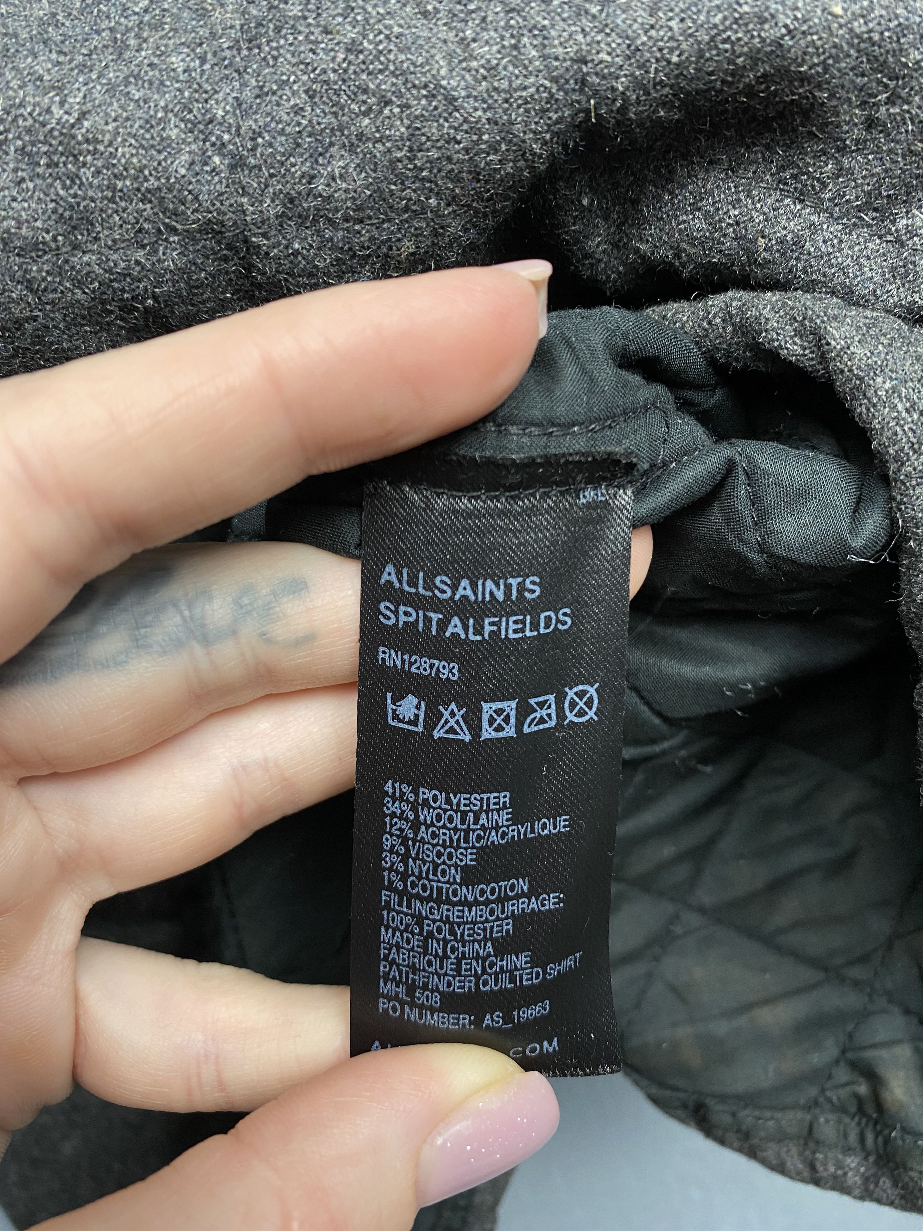 Allsaints Allsaints Vintage Mens Pathfinder Quilted Overshirt Jacket Size US XS / EU 42 / 0 - 4 Thumbnail