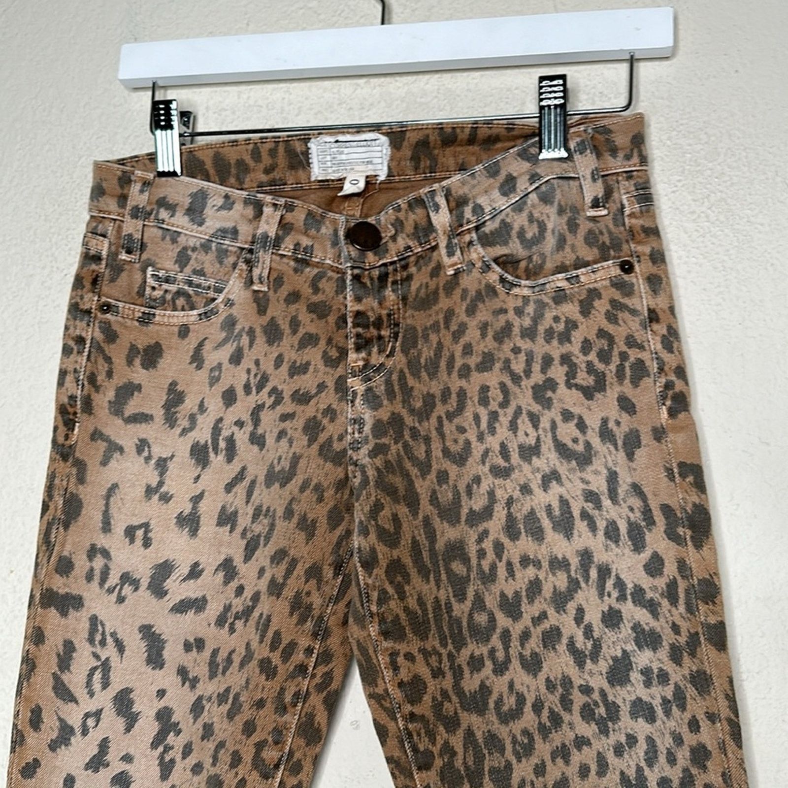 Current/Elliot Current/Elliott Leopard Skinny Stiletto Jean Sz 25 Indie Y2K Size 25" / US 0 / IT 36 - 6 Thumbnail