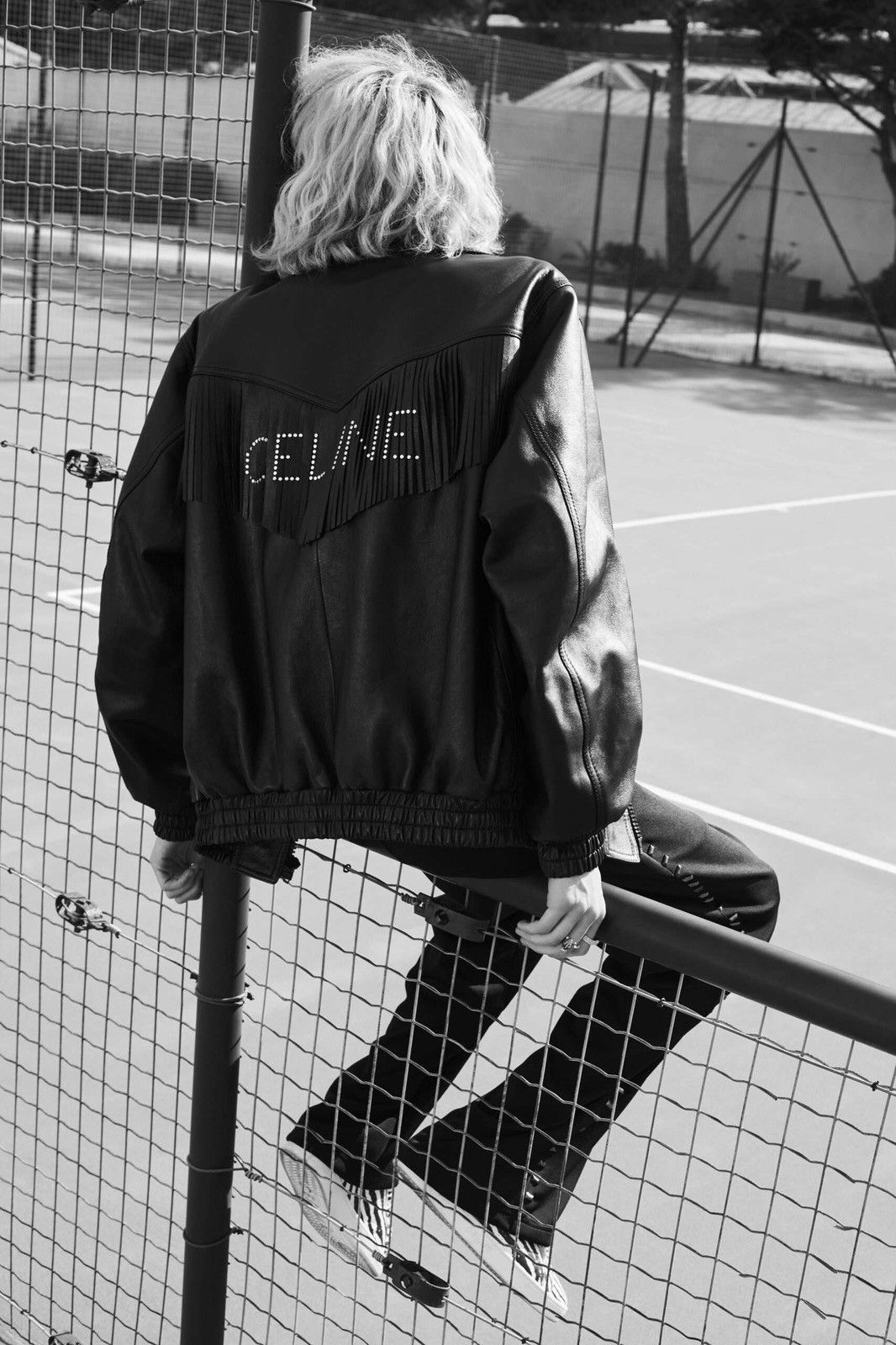 Celine × Hedi Slimane 19SS Rhinestones Leather Jacket sz44 | Grailed