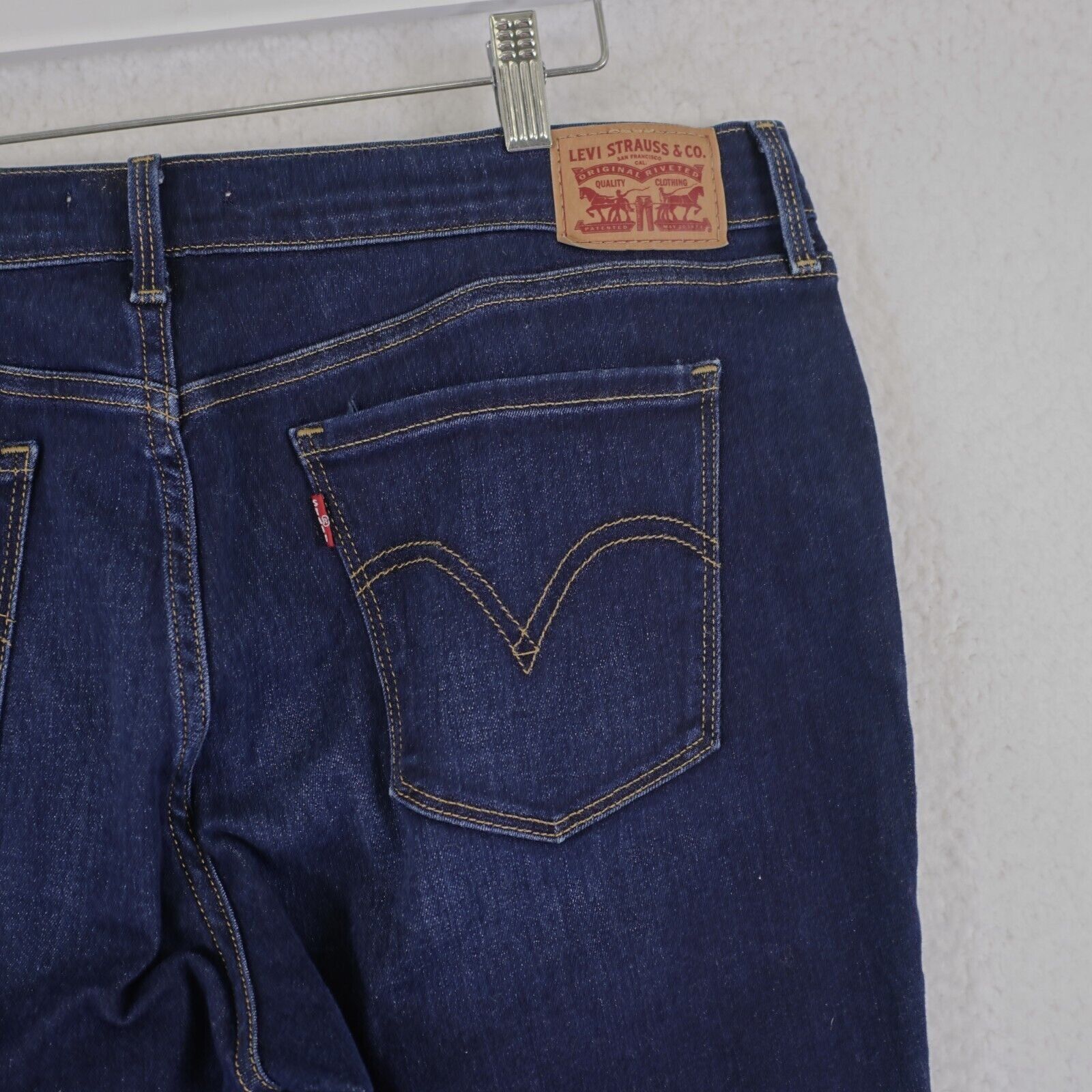 Levi's Levi's 505 Straight Dark Stone Wash Blue Denim Jeans High Ri Size 36" / US 14 / IT 50 - 4 Thumbnail