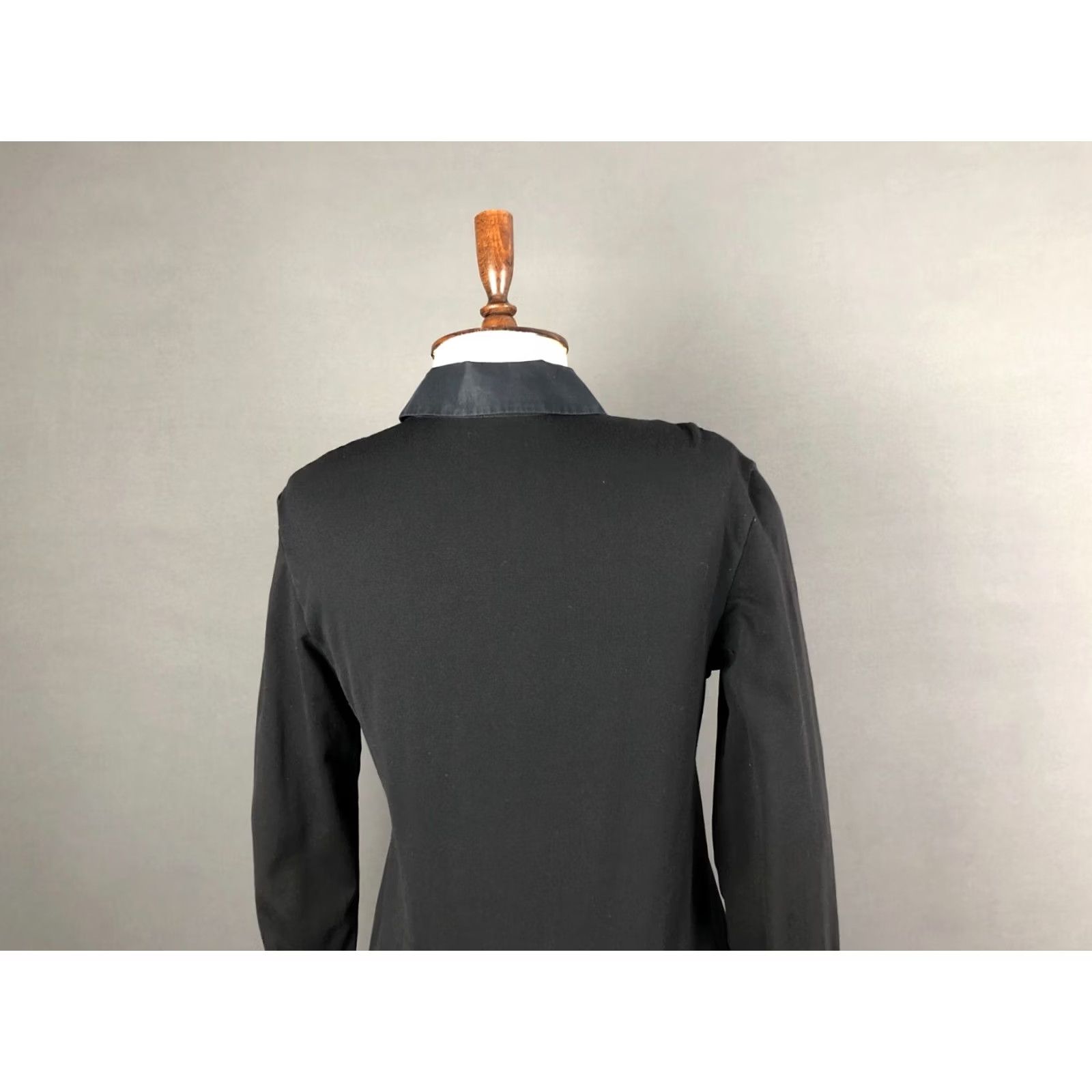Wolford Wolford Button-Up Shirt Womens L Black Cotton Elastane Pleated Formal Shirt Cap Sleeve? Size L / US 10 / IT 46 - 4 Thumbnail