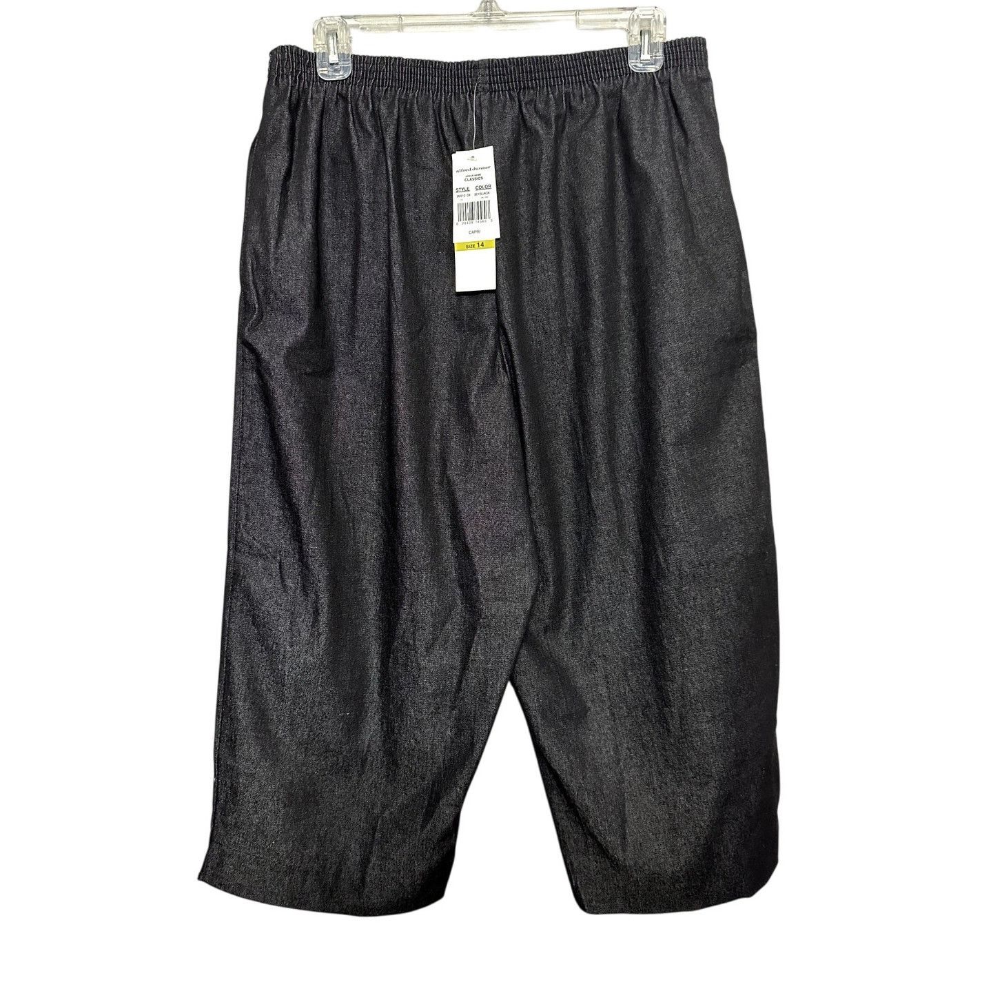 Other Alfred Dunner Classic Capri Side Pockets Denim Black 14 NWT Size 36" / US 14 / IT 50 - 6 Thumbnail