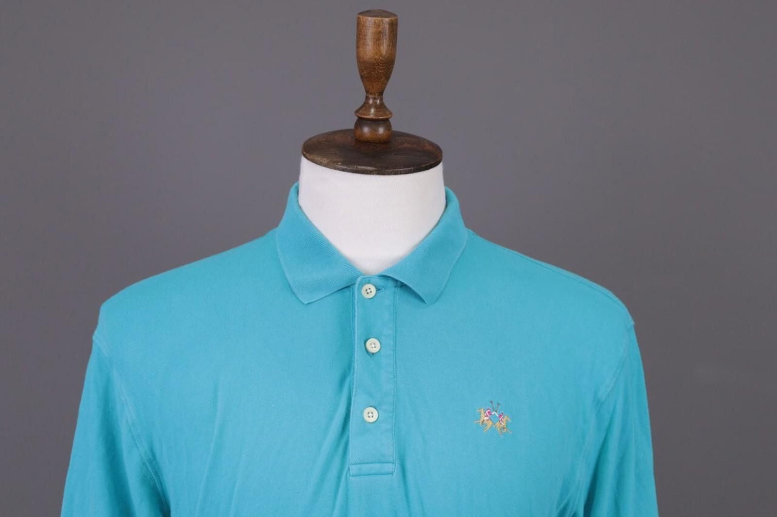 La Martina La Martina Buenos Aires Slim Fit Blue Polo Shirt Size XL Size US XL / EU 56 / 4 - 4 Thumbnail