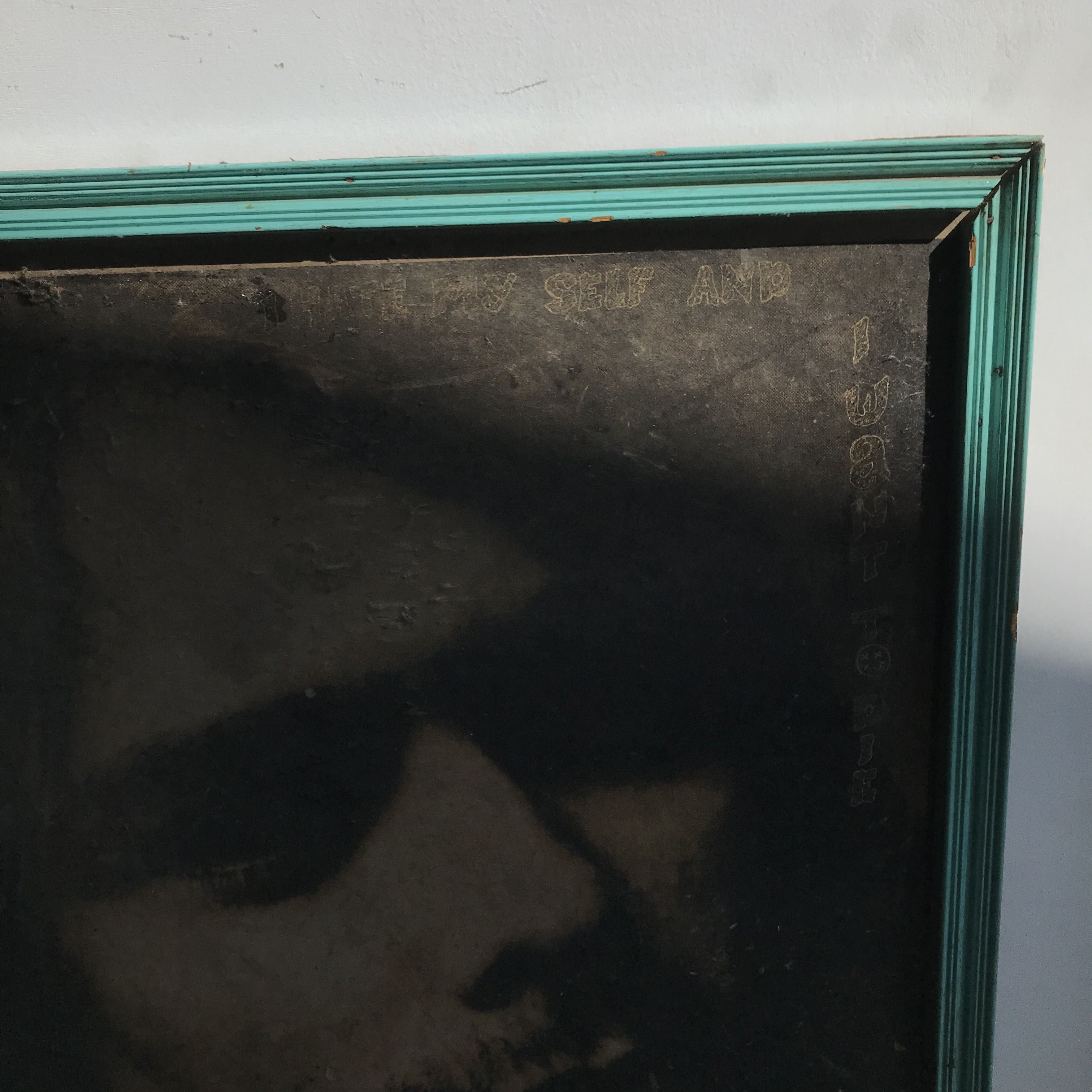 Other Vintage 1990s Nirvana Kurt Cobain BIG Poster Canvas framed Size ONE SIZE - 4 Thumbnail