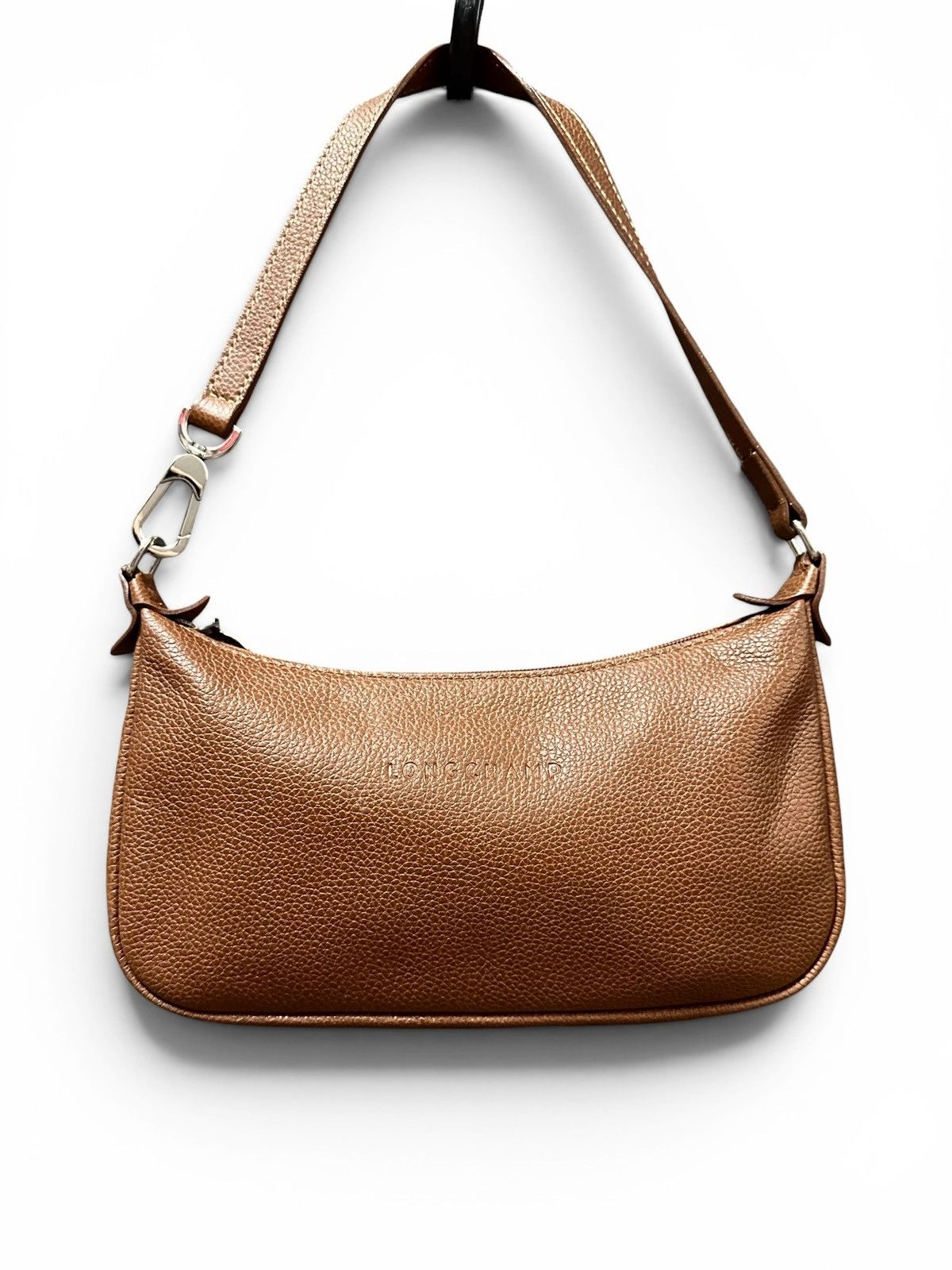 Longchamp LONGCHAMP Le Foulonné Brown Leather Mini Shoulder Bag Size ONE SIZE - 1 Thumbnail